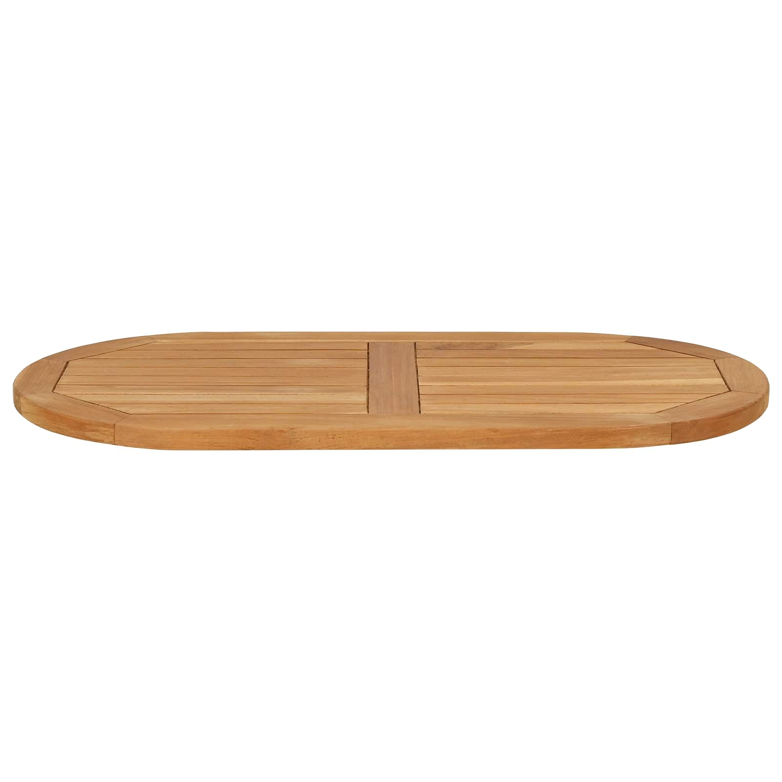 Plateau de table 80 x 40 x 2,5 cm ovale Bois de teck massif - XIOS