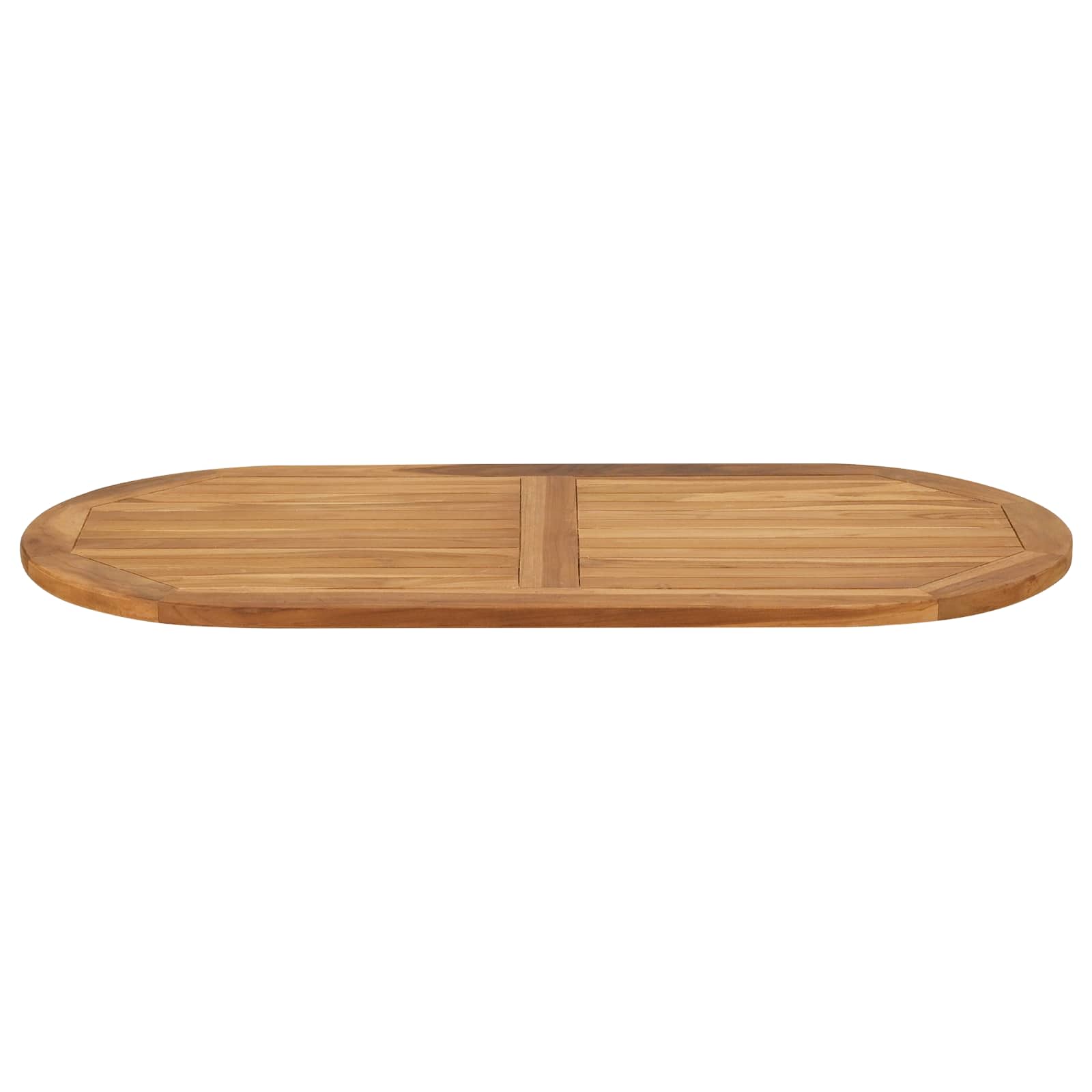 Plateau de table ovale Bois de teck massif Naturel - XIOS