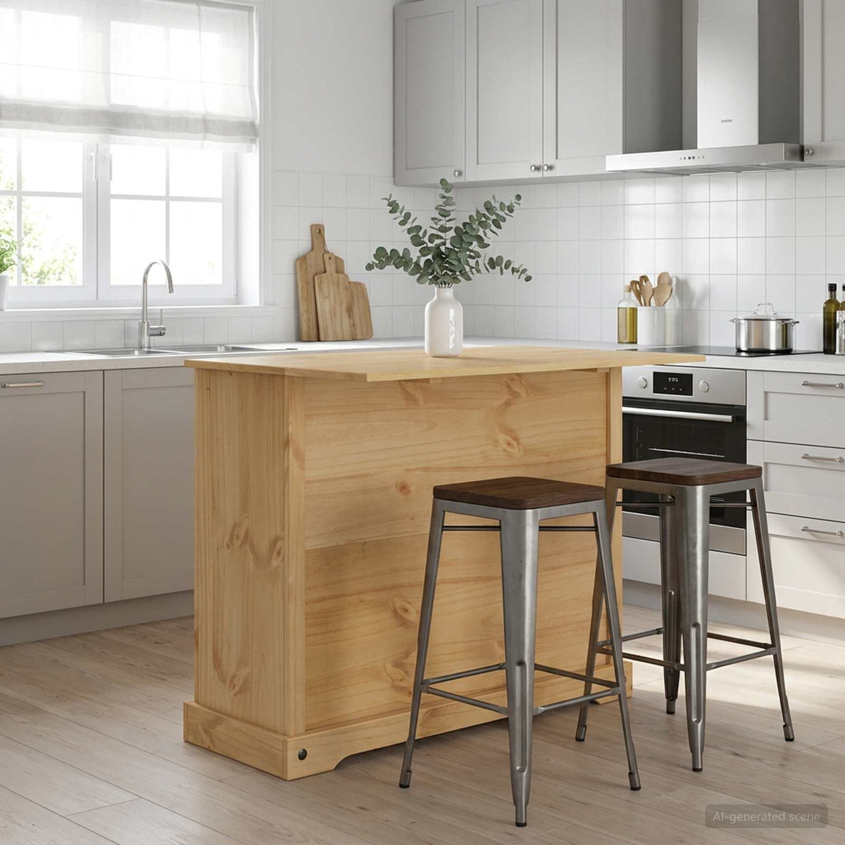 Rangement de cuisine Cire de Miel 112 x 70 x 91,5 cm Pin massif
