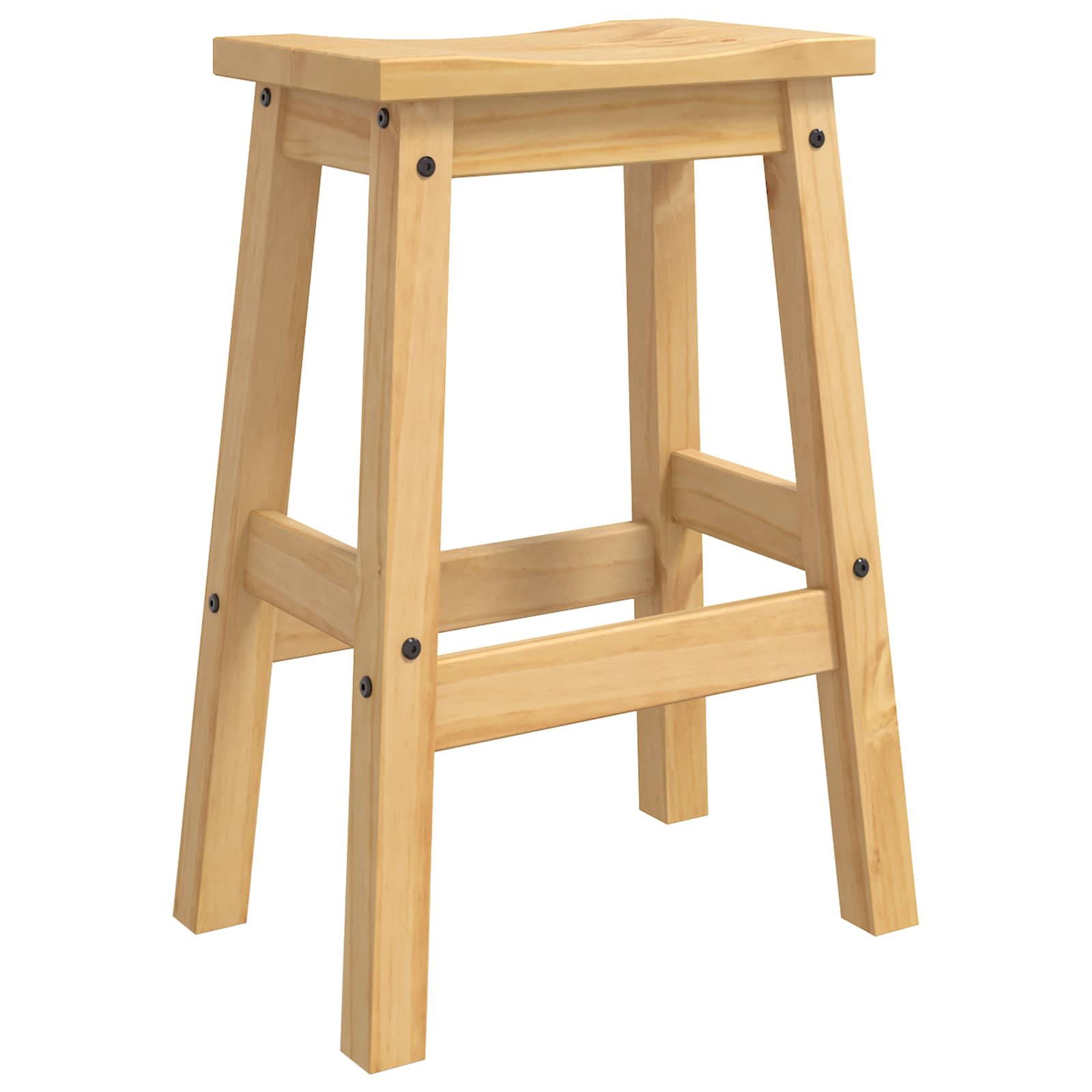 Tabouret de bar 2 pcs Cire de Miel 44 x 30 x 63 cm Pin massif
