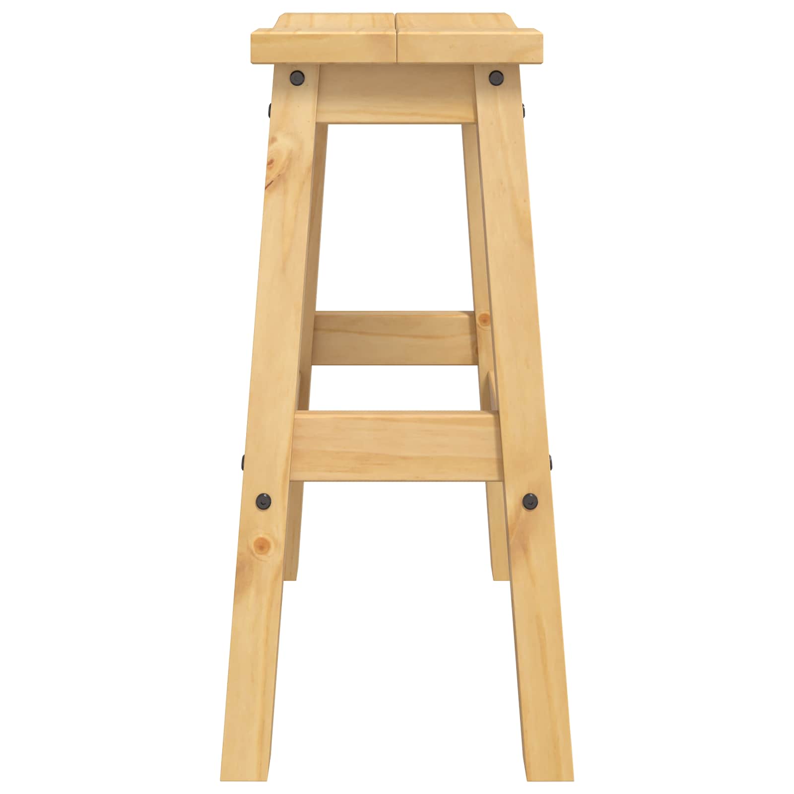 Tabouret de bar 2 pcs Cire de Miel 44 x 30 x 63 cm Pin massif