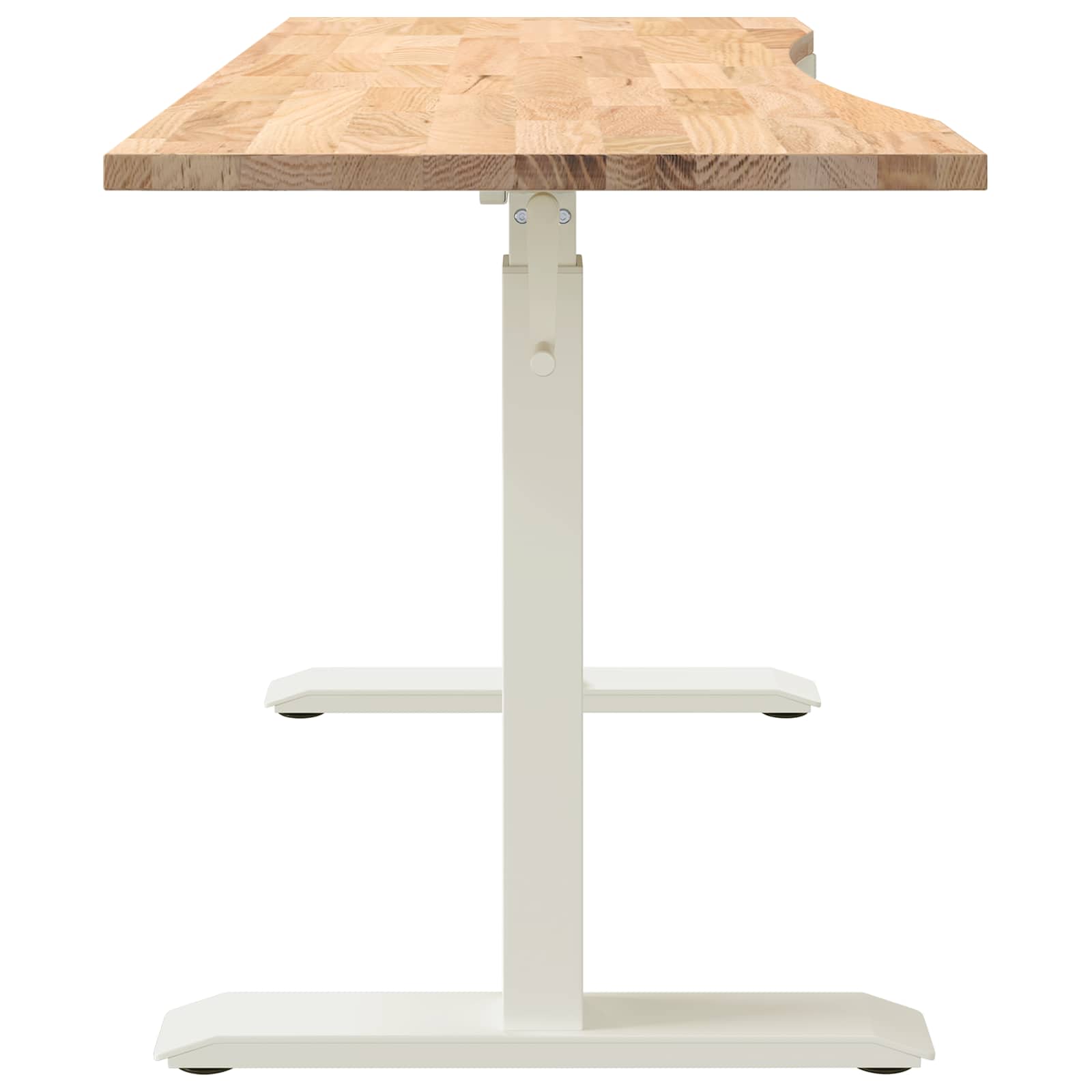 Bureau Blanc et Naturel 140 x 60 cm Bois de chêne massif - XIOS