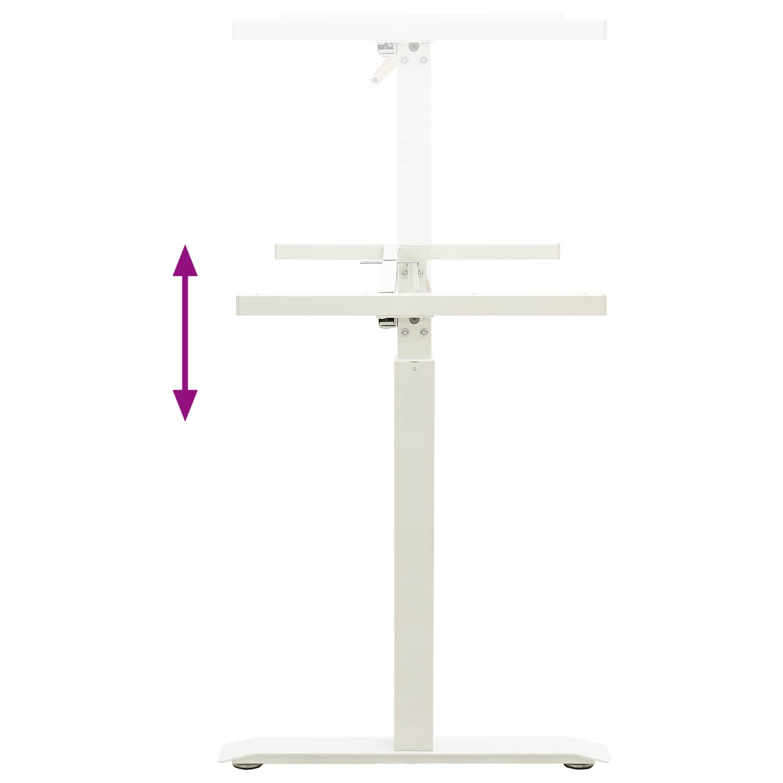 Bureau Blanc et Brun Clair 140 x 60 cm Bois de chêne massif - XIOS