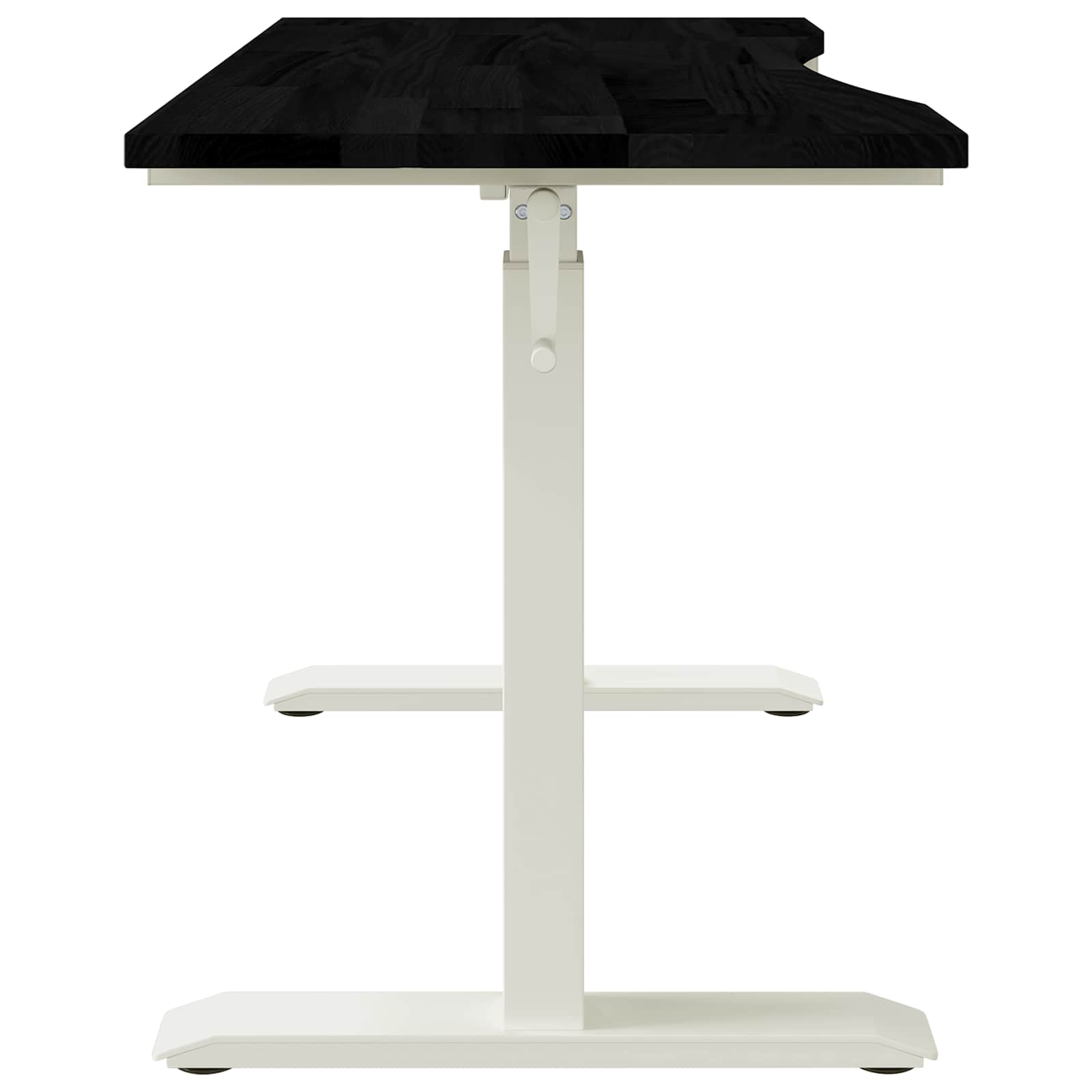 Bureau Blanc et marron foncé 120 x 60 cm Bois de chêne massif - XIOS