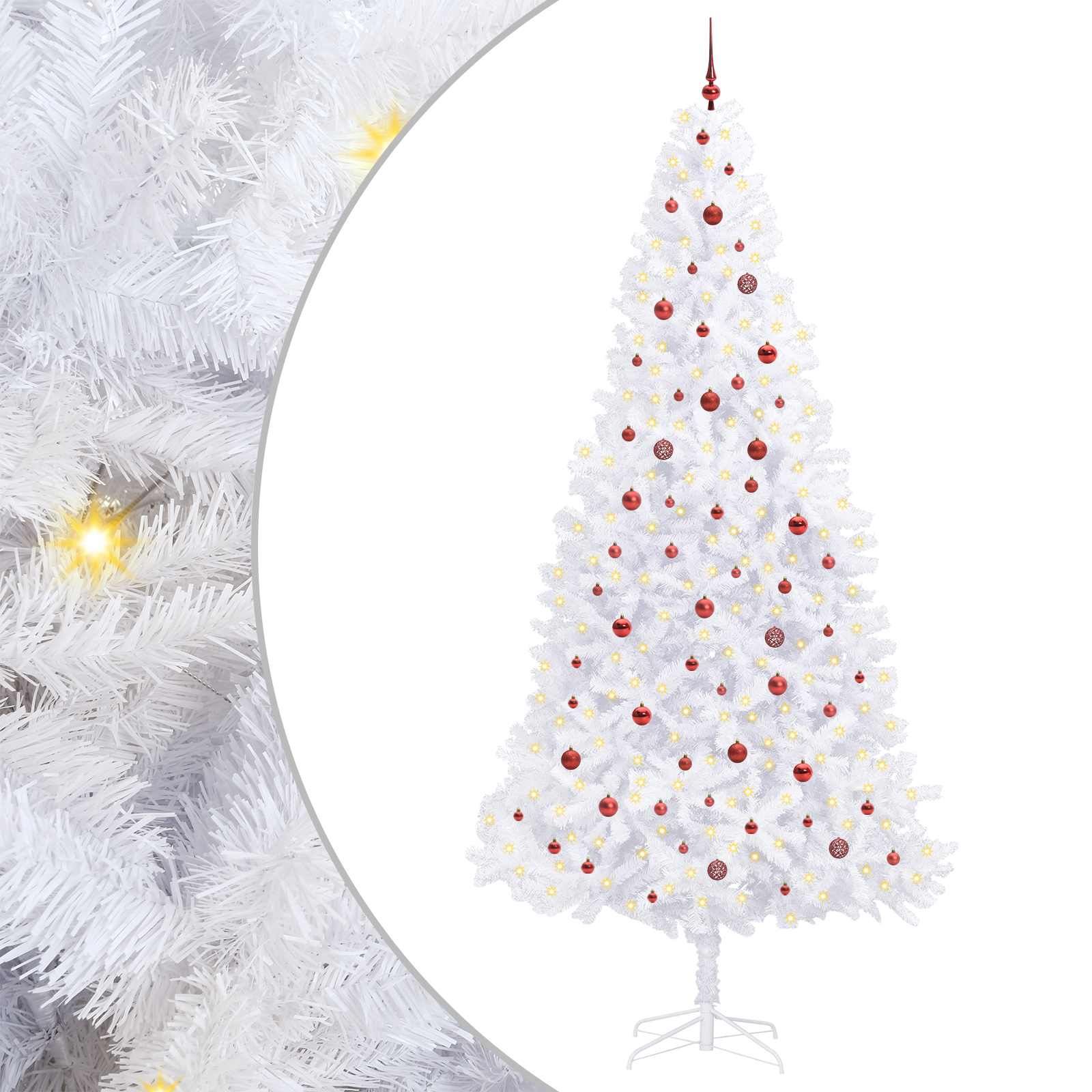 Sapin de Noël artificiel avec 300 LED Blanc 300 cm PVC et Acier - XIOS