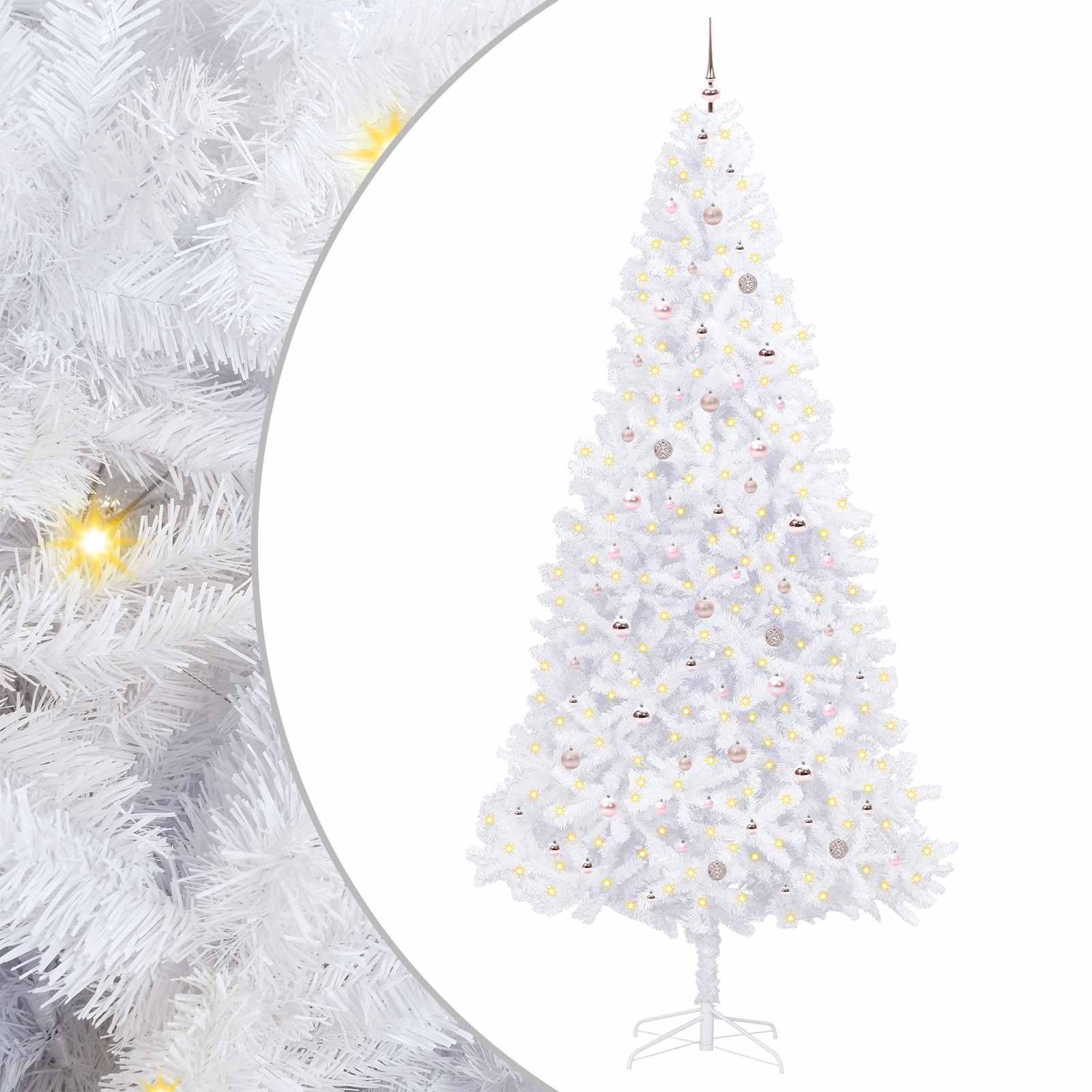 Sapin de Noël artificiel avec 300 LED Blanc 300 cm PVC et Acier - XIOS