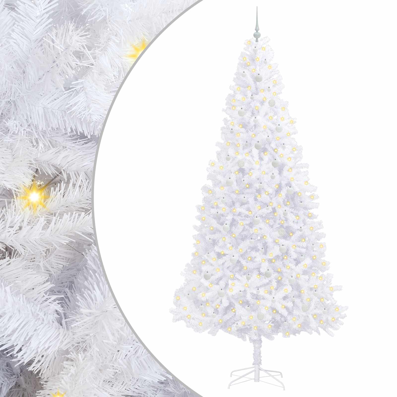 Sapin de Noël artificiel avec 300 LED Blanc 300 cm PVC et Acier - XIOS
