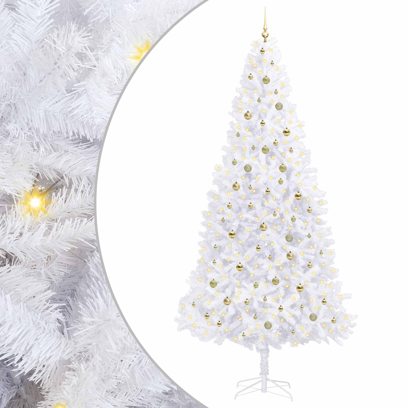 Sapin de Noël artificiel avec 300 LED Blanc 300 cm PVC et Acier - XIOS