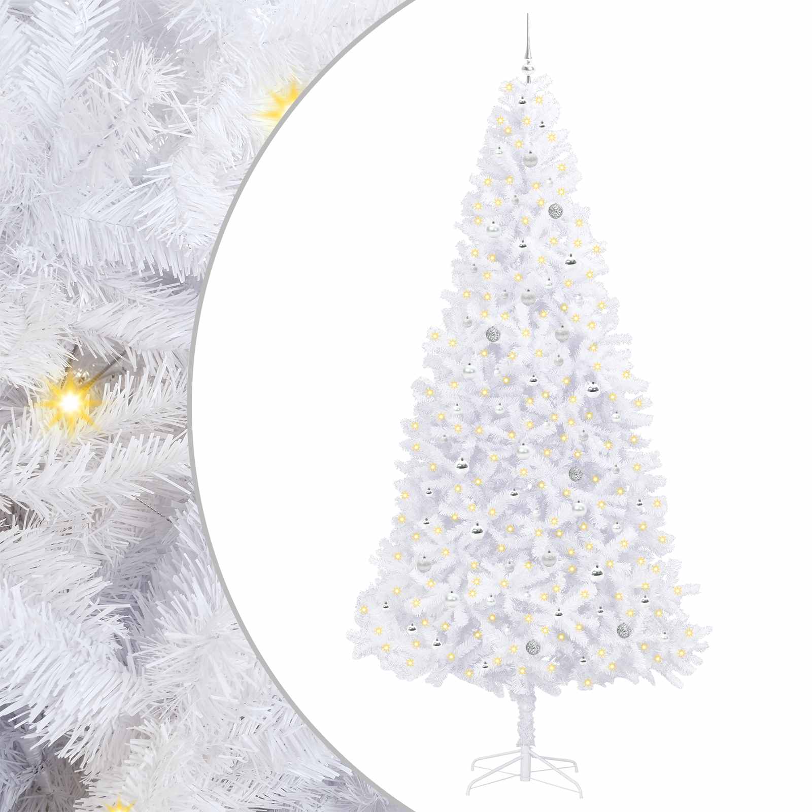 Sapin de Noël artificiel avec 300 LED Blanc 300 cm PVC et Acier - XIOS