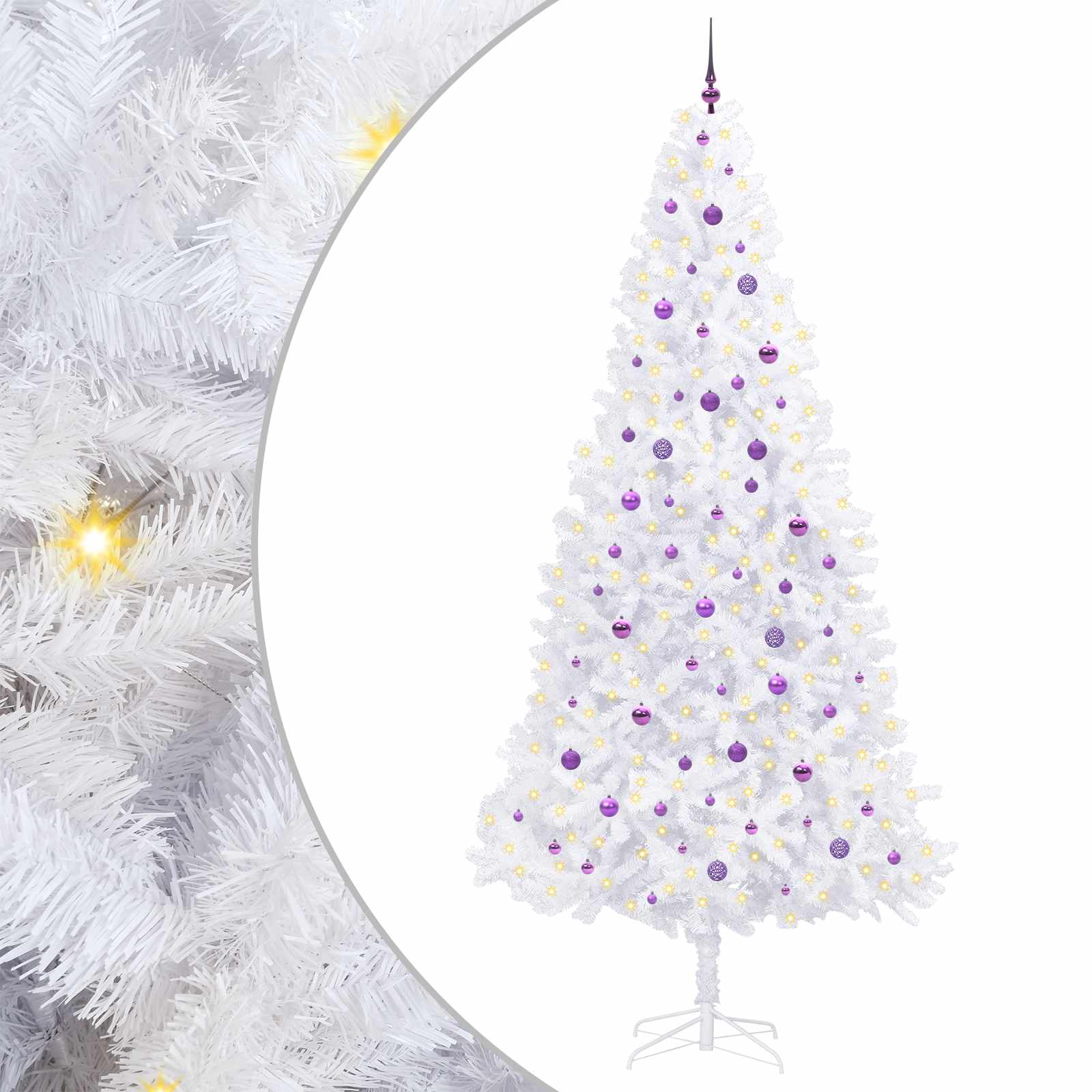 Sapin de Noël artificiel avec 300 LED Blanc 300 cm PVC et Acier - XIOS