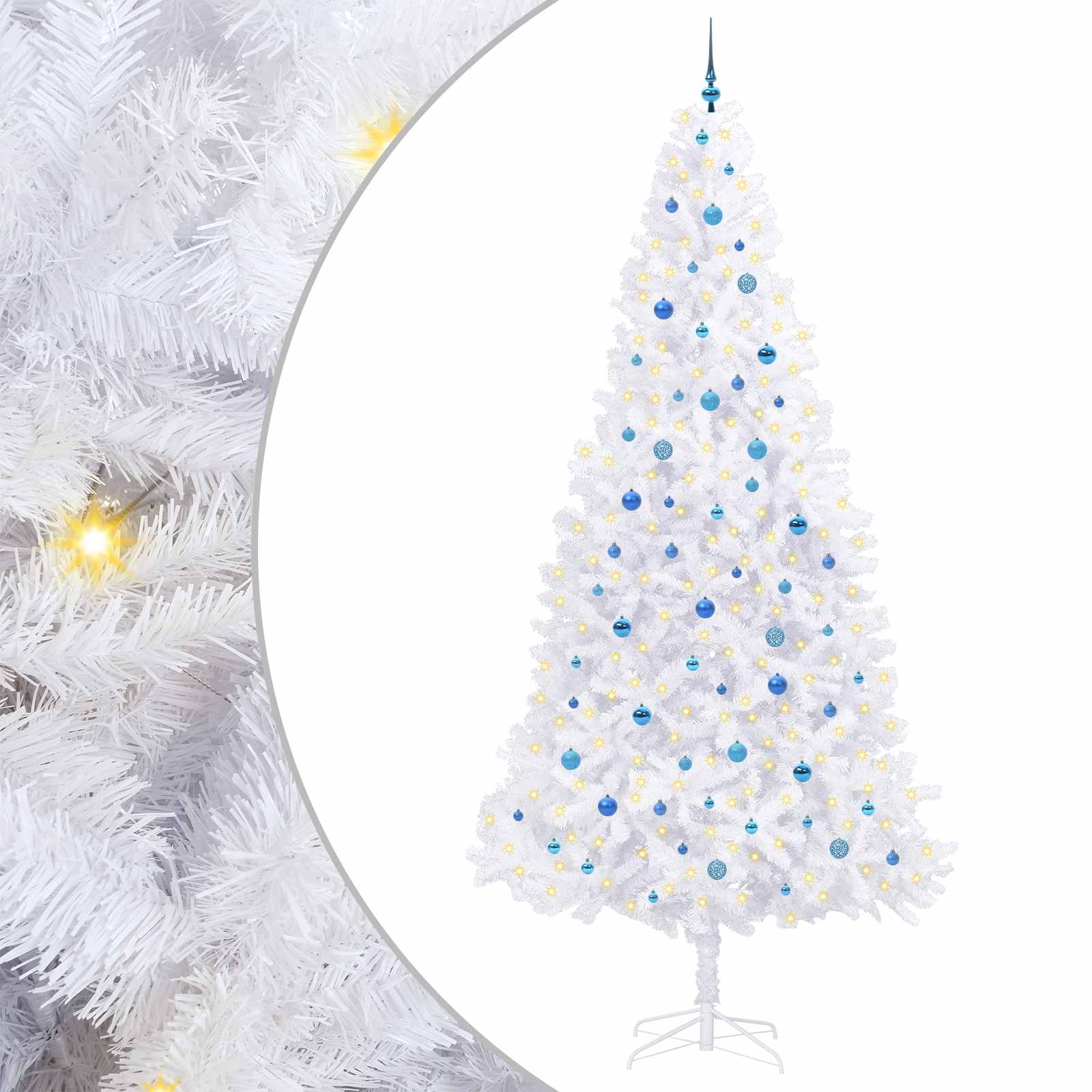 Sapin de Noël artificiel avec 300 LED Blanc 300 cm PVC et Acier - XIOS