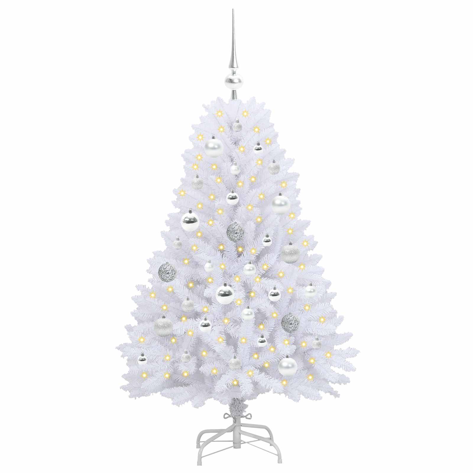 Sapin de Noël Artificiel à Branches Articulées Blanc 120 cm - XIOS