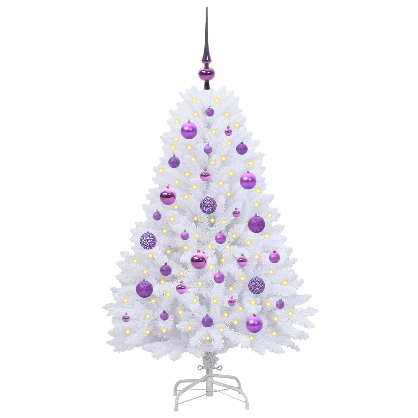 Sapin de Noël Artificiel à Branches Articulées Blanc 120 cm - XIOS