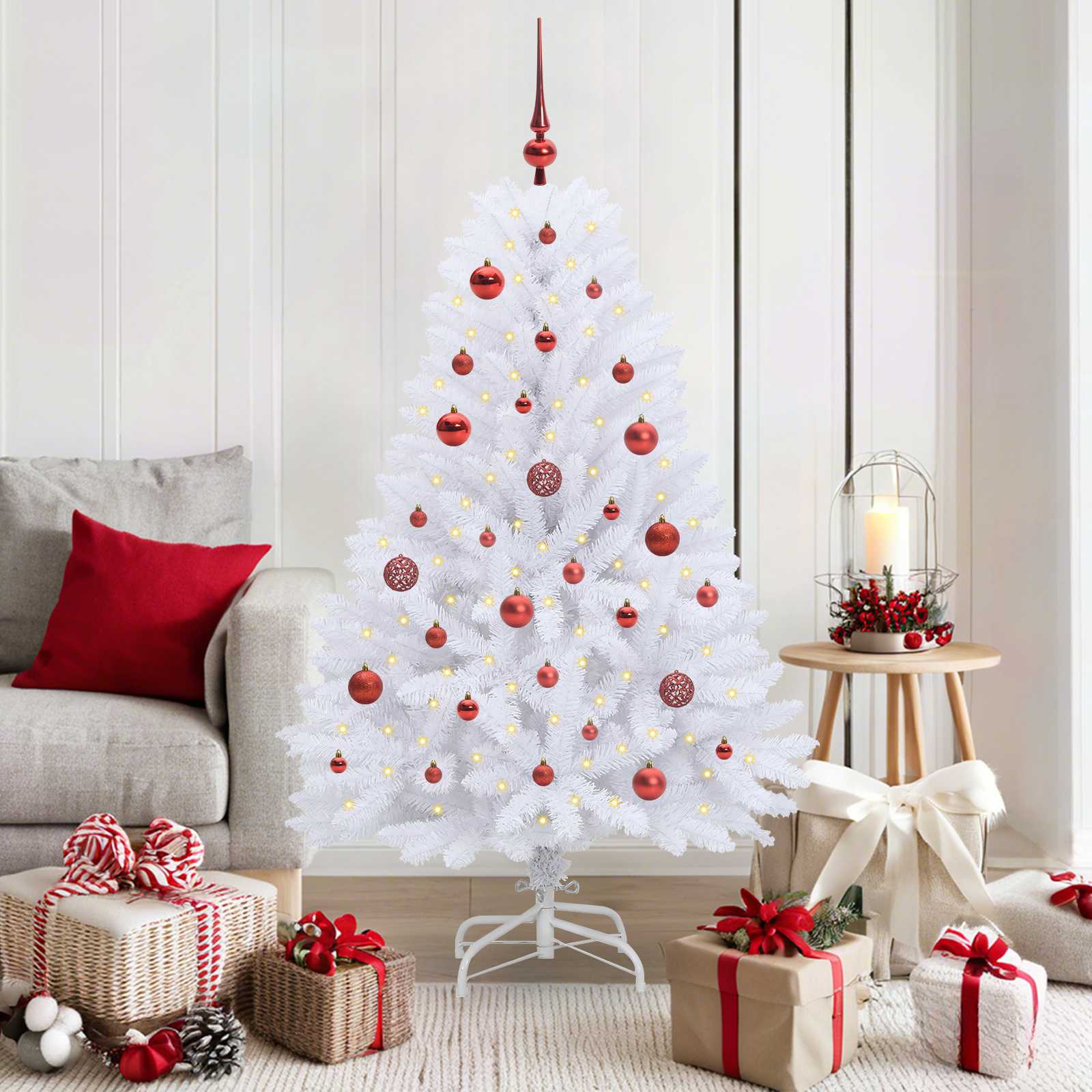 Sapin de Noël Artificiel à Branches Articulées Blanc 150 cm - XIOS
