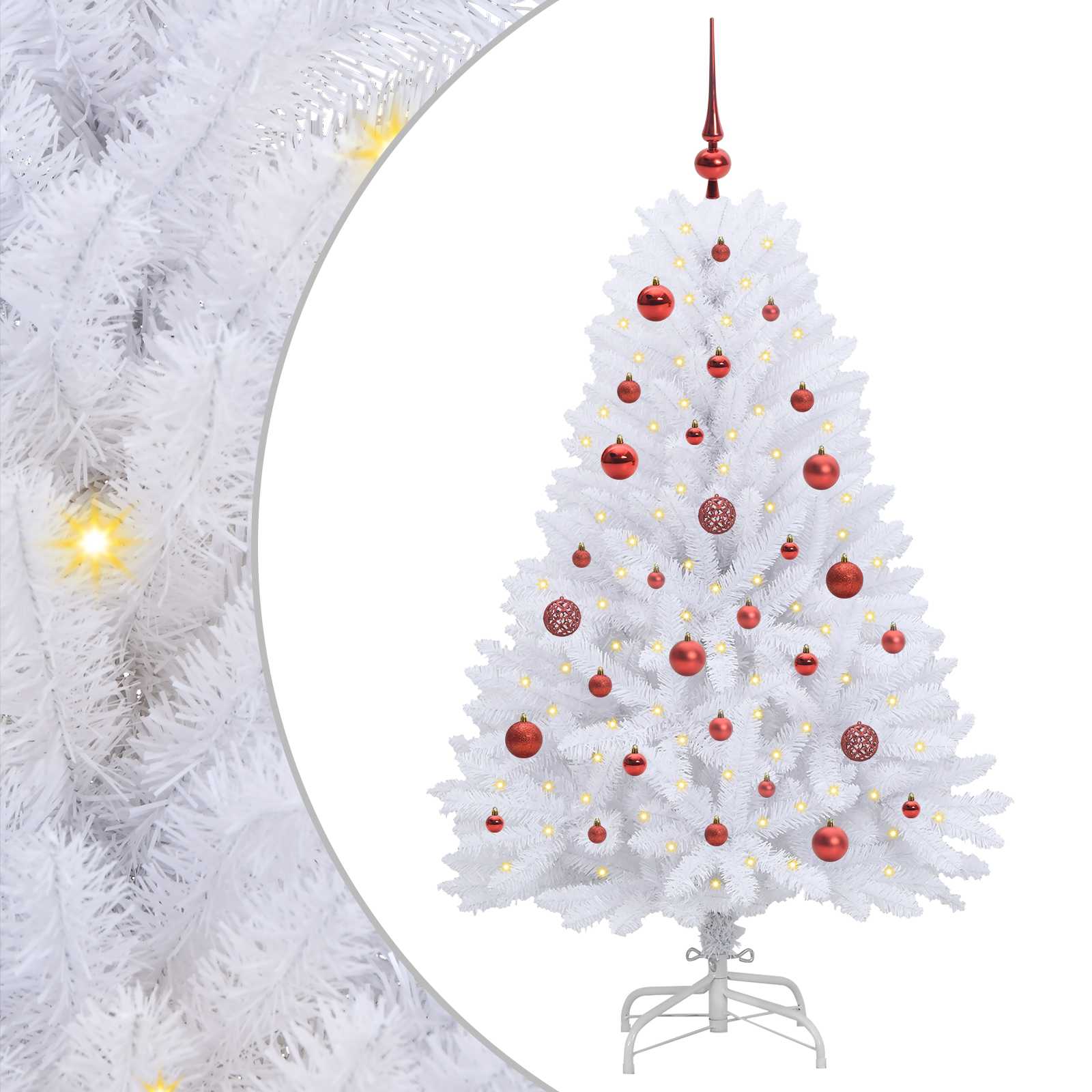 Sapin de Noël Artificiel à Branches Articulées Blanc 150 cm - XIOS