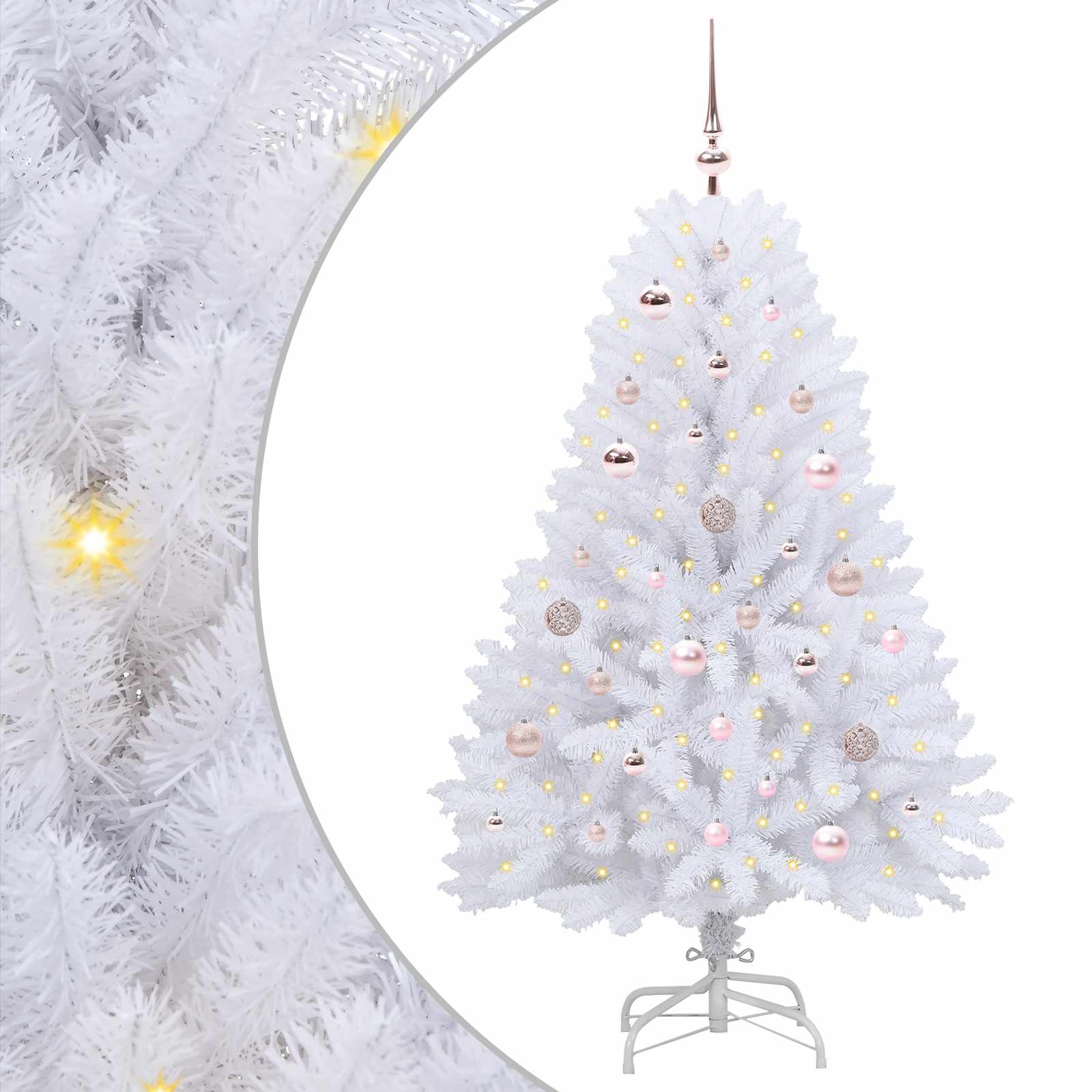 Sapin de Noël Artificiel à Branches Articulées Blanc 150 cm - XIOS