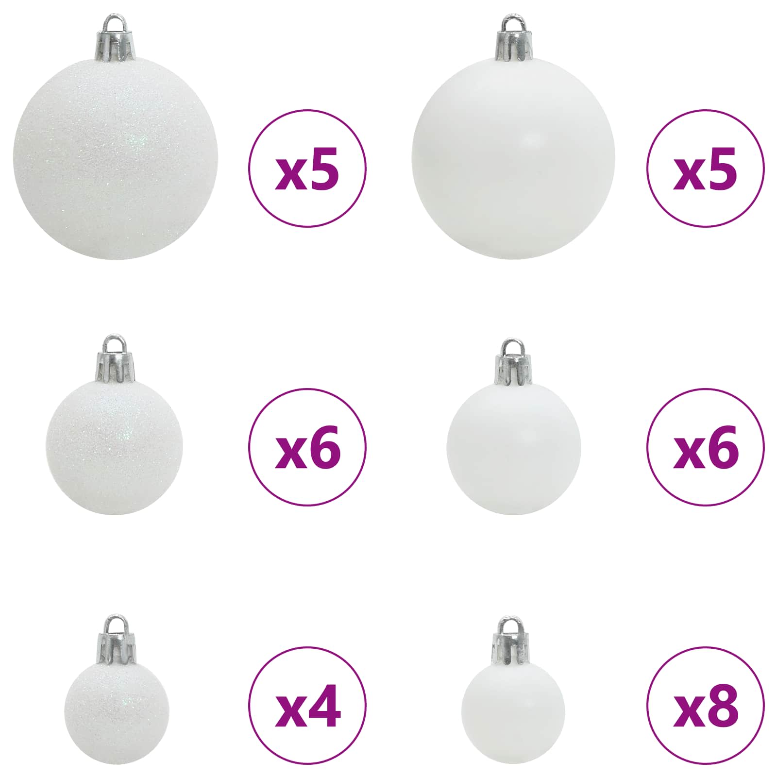 Sapin de Noël Artificiel à Branches Articulées Blanc 150 cm - XIOS