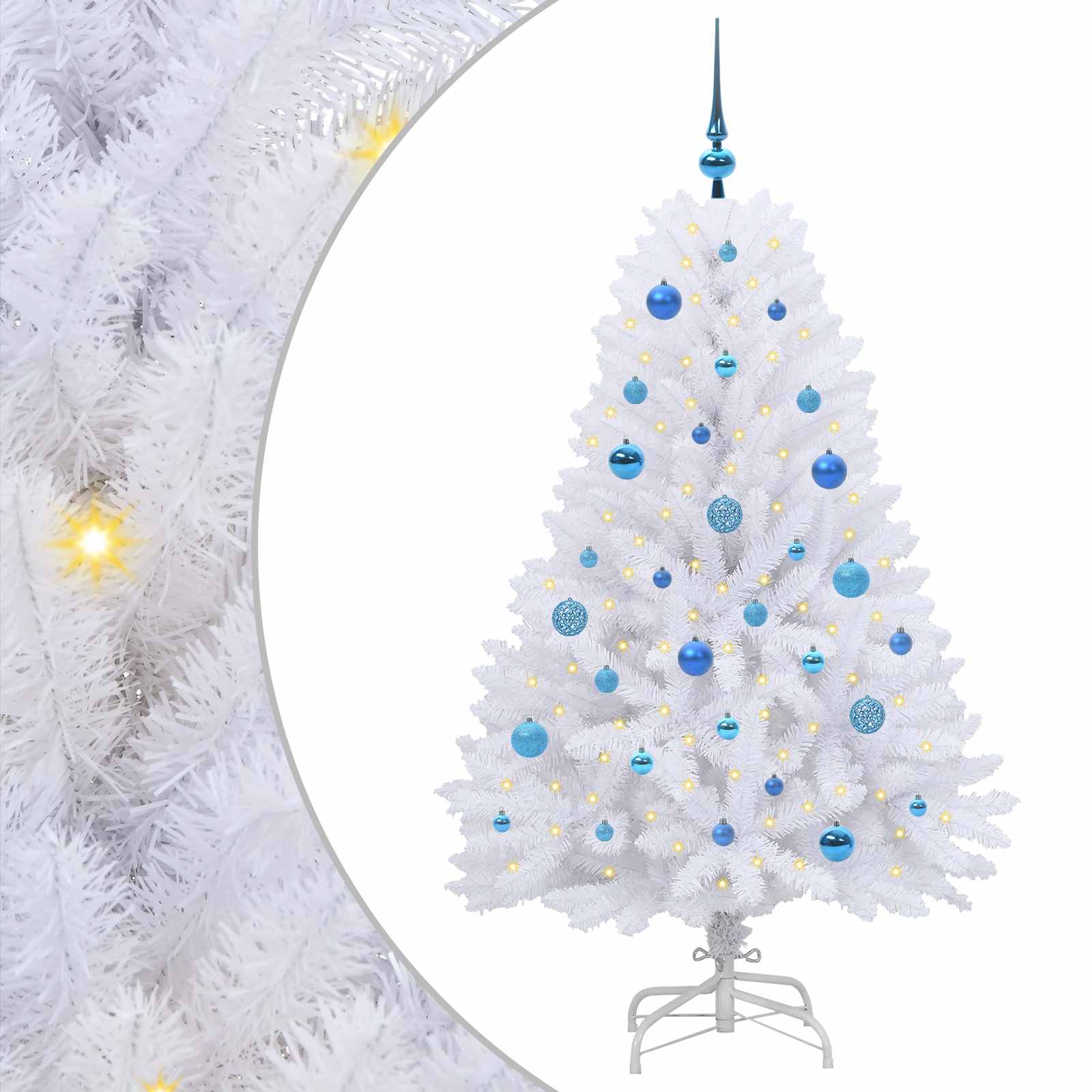 Sapin de Noël Artificiel à Branches Articulées Blanc 150 cm - XIOS