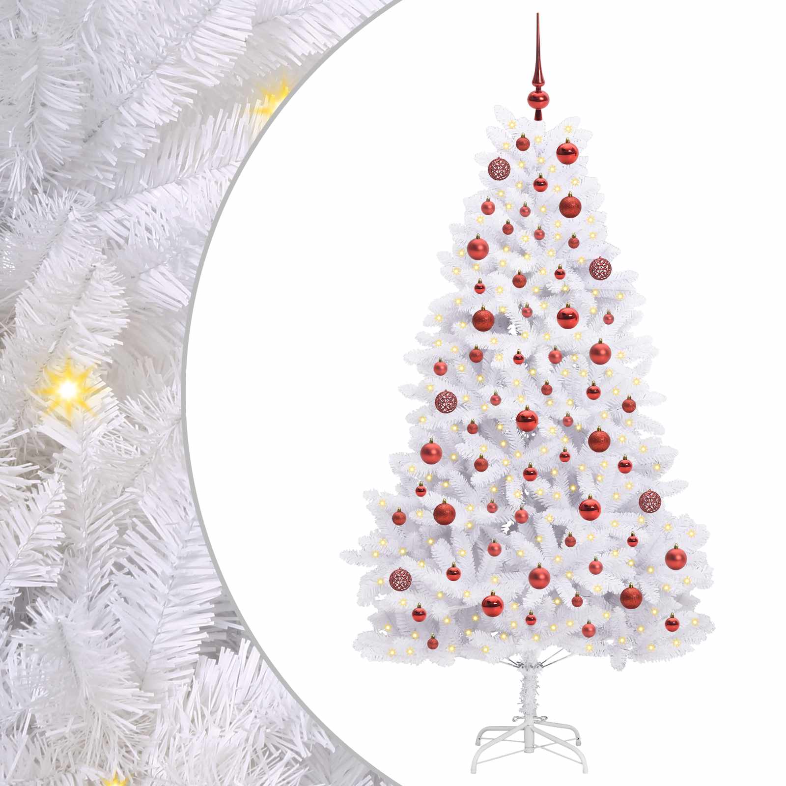 Sapin de Noël Artificiel à Branches Articulées Blanc 180 cm - XIOS