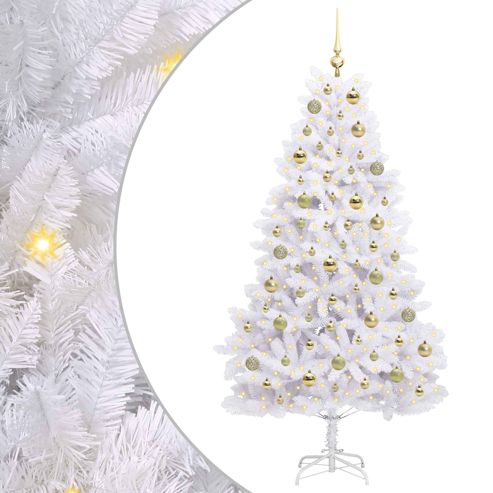 Sapin de Noël Artificiel à Branches Articulées Blanc 180 cm - XIOS