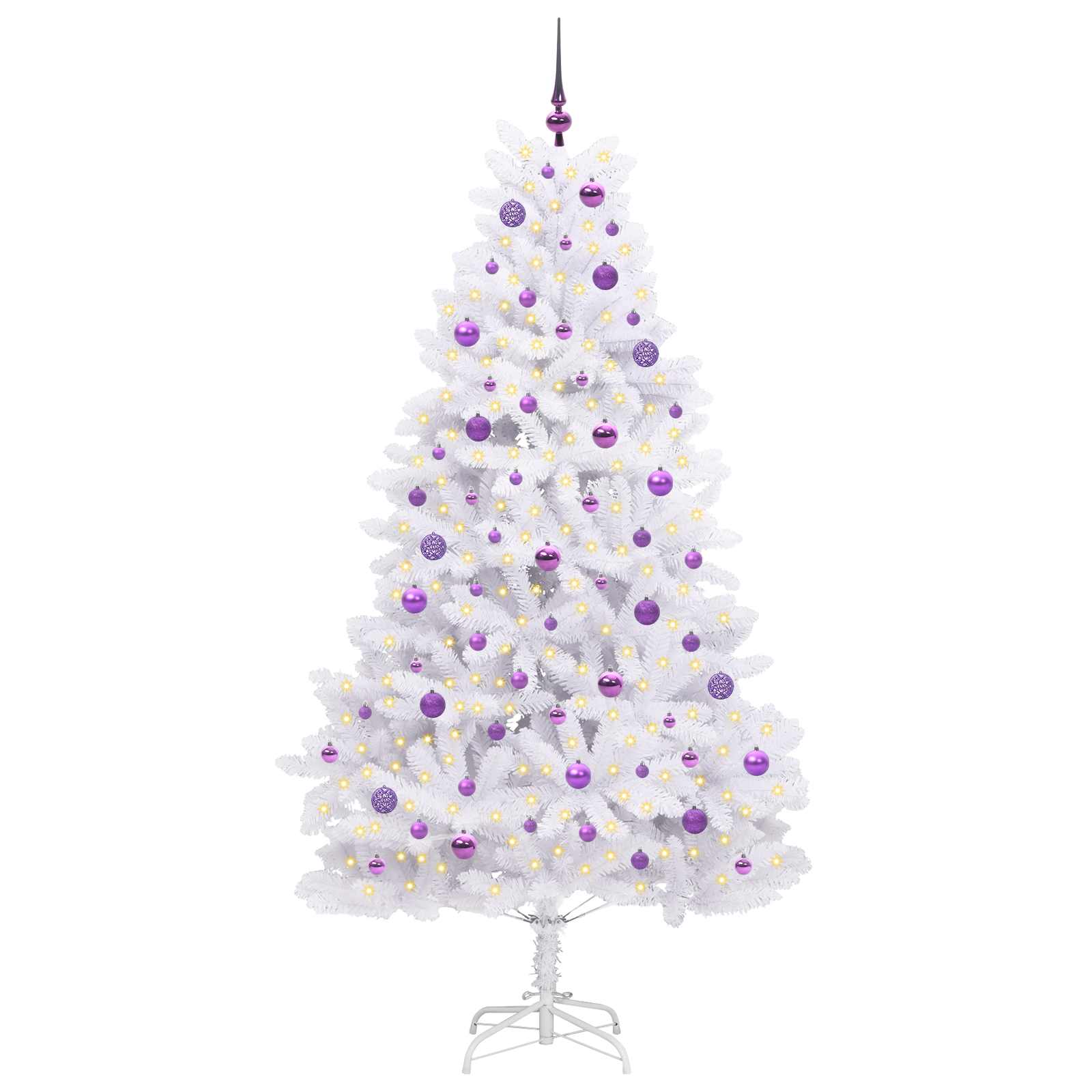 Sapin de Noël Artificiel à Branches Articulées Blanc 210 cm - XIOS