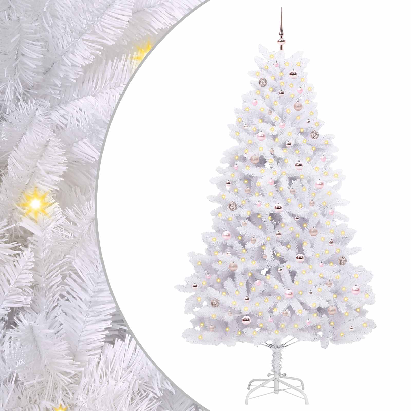 Sapin de Noël Artificiel à Branches Articulées Blanc 240 cm - XIOS