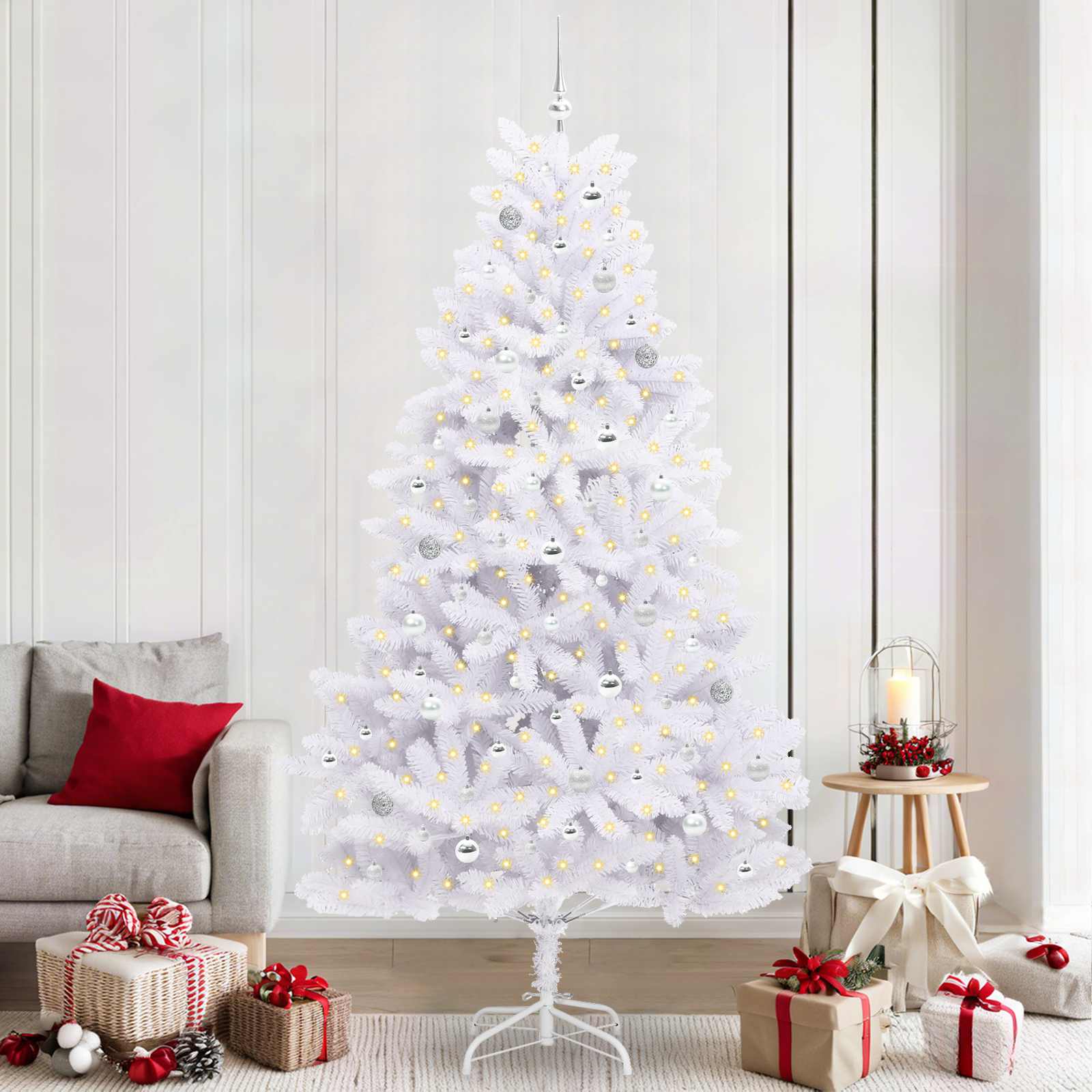 Sapin de Noël Artificiel à Branches Articulées Blanc 240 cm - XIOS