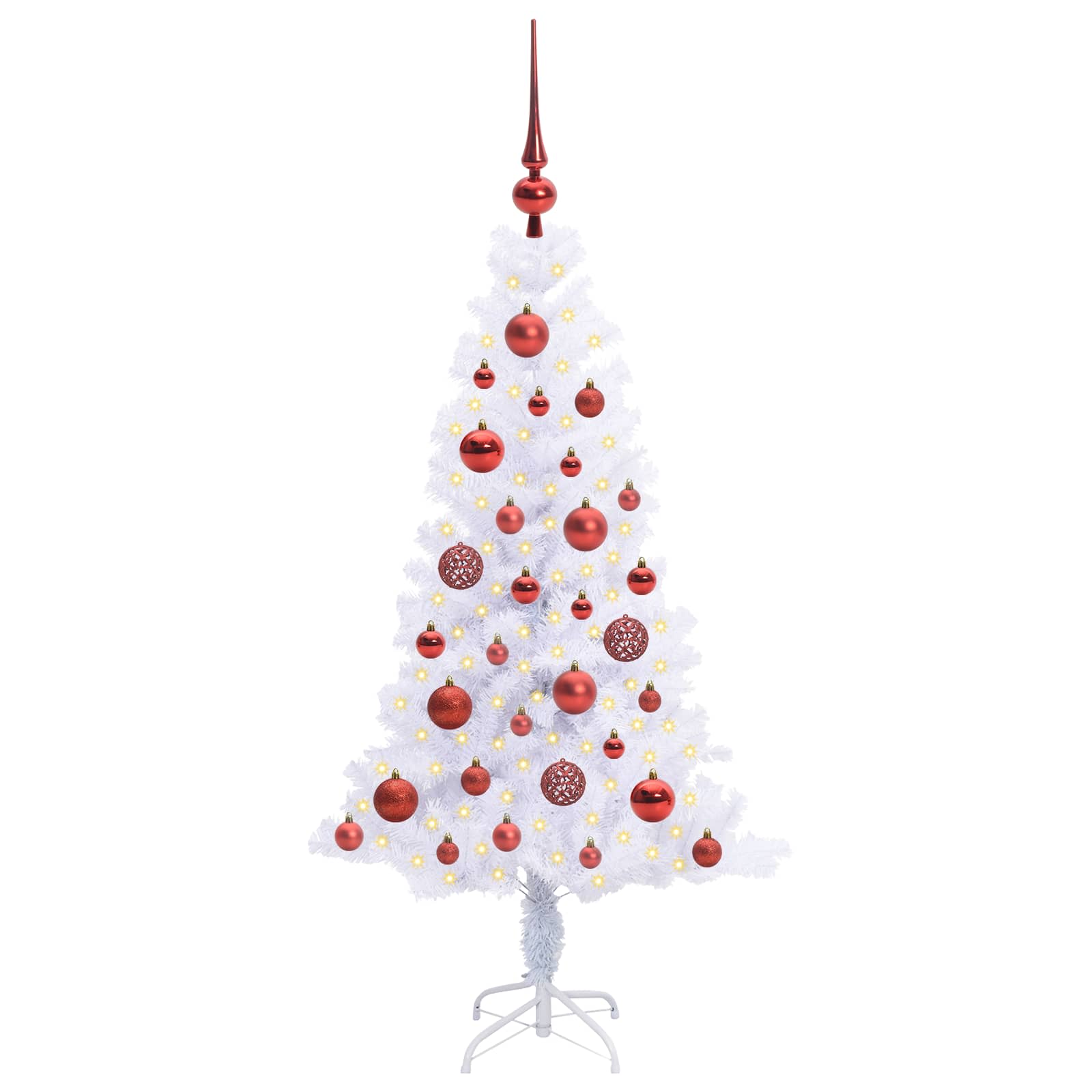 Sapin de Noël artificiel avec 150 LED Blanc 120 cm PVC et Acier - XIOS