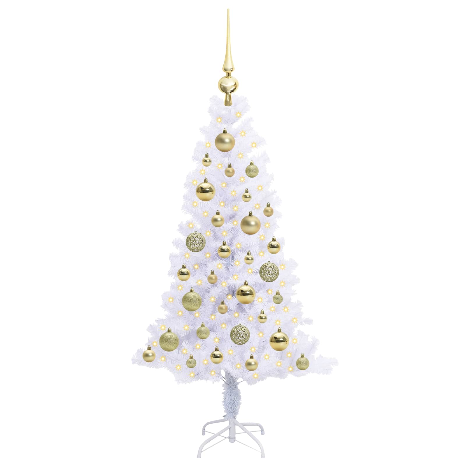 Sapin de Noël artificiel avec 150 LED Blanc 120 cm PVC et Acier - XIOS