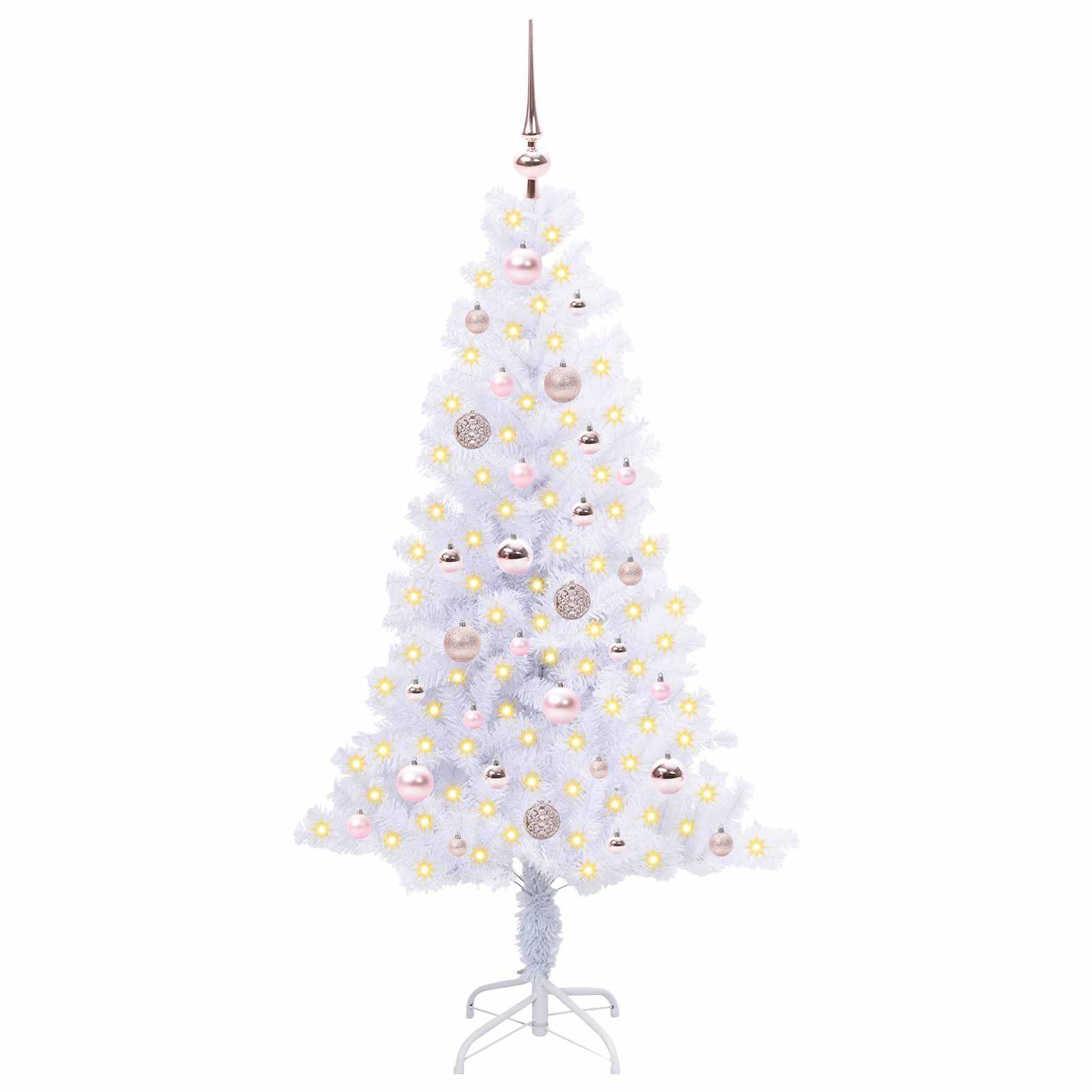 Sapin de Noël artificiel avec 150 LED Blanc 150 cm PVC et Acier - XIOS