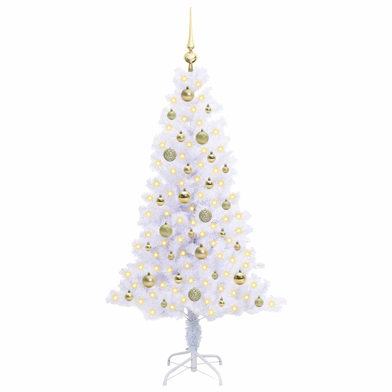 Sapin de Noël artificiel avec 150 LED Blanc 150 cm PVC et Acier - XIOS