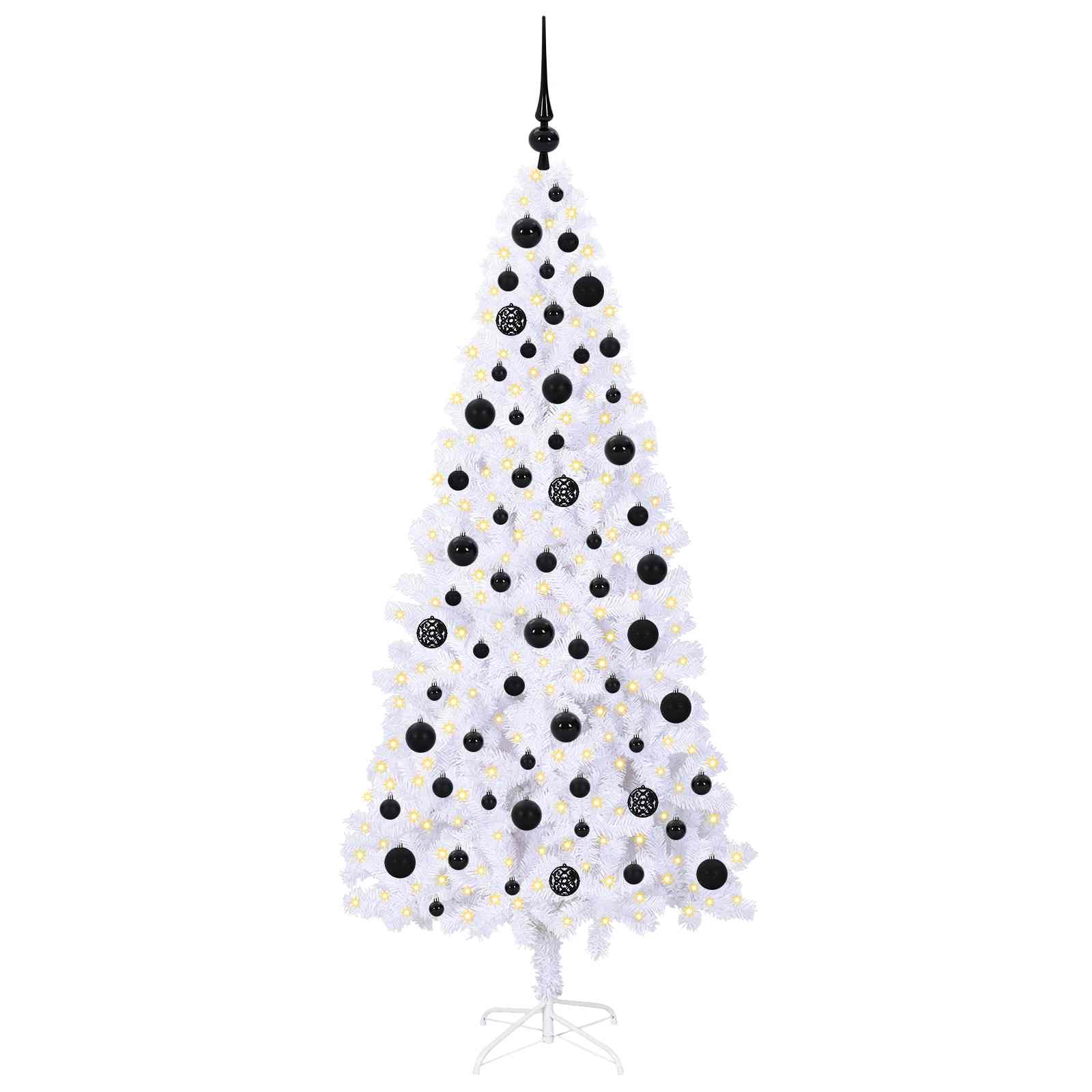 Sapin de Noël artificiel avec 300 LED Blanc 180 cm PVC et Acier - XIOS
