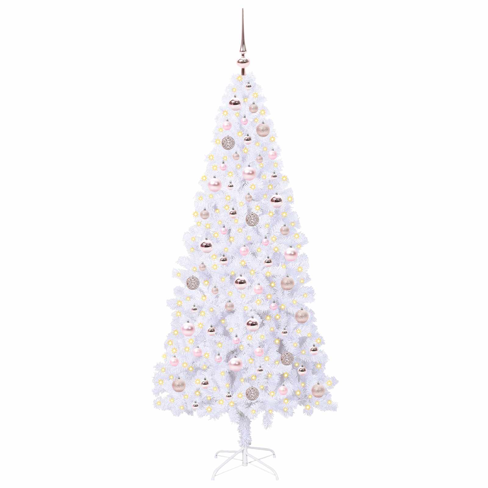 Sapin de Noël artificiel avec 300 LED Blanc 180 cm PVC et Acier - XIOS