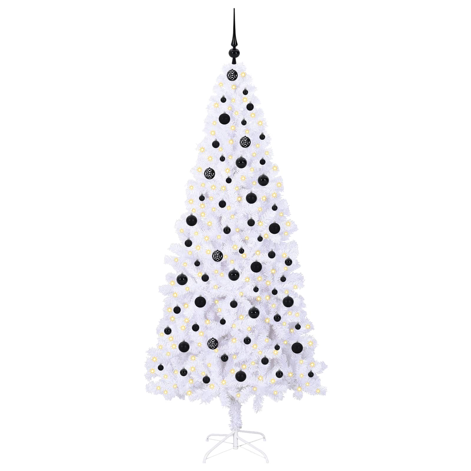 Sapin de Noël artificiel avec 300 LED Blanc 210 cm PVC et Acier - XIOS