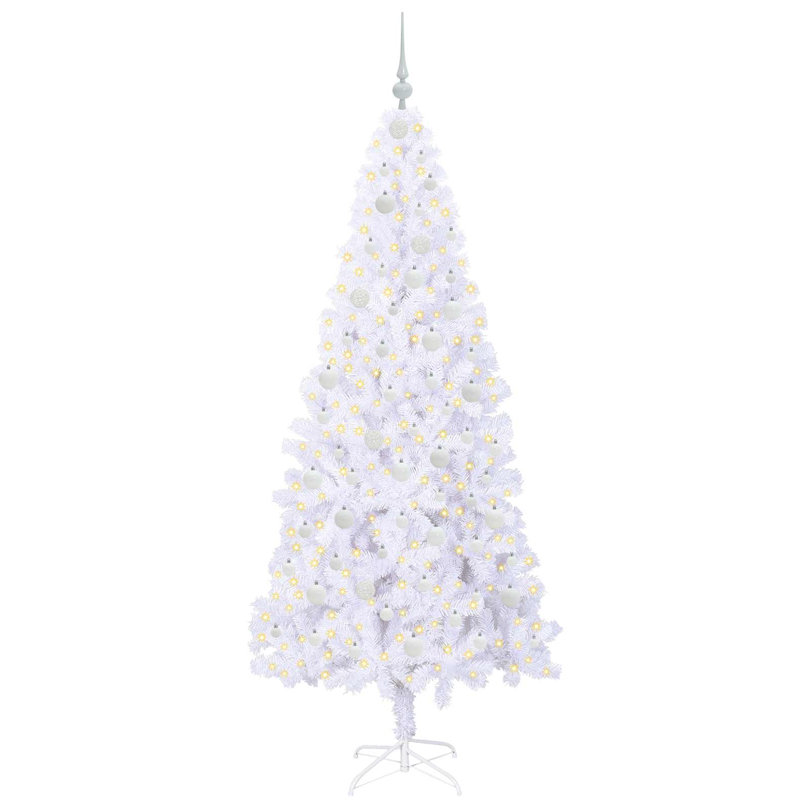 Sapin de Noël artificiel avec 300 LED Blanc 210 cm PVC et Acier - XIOS