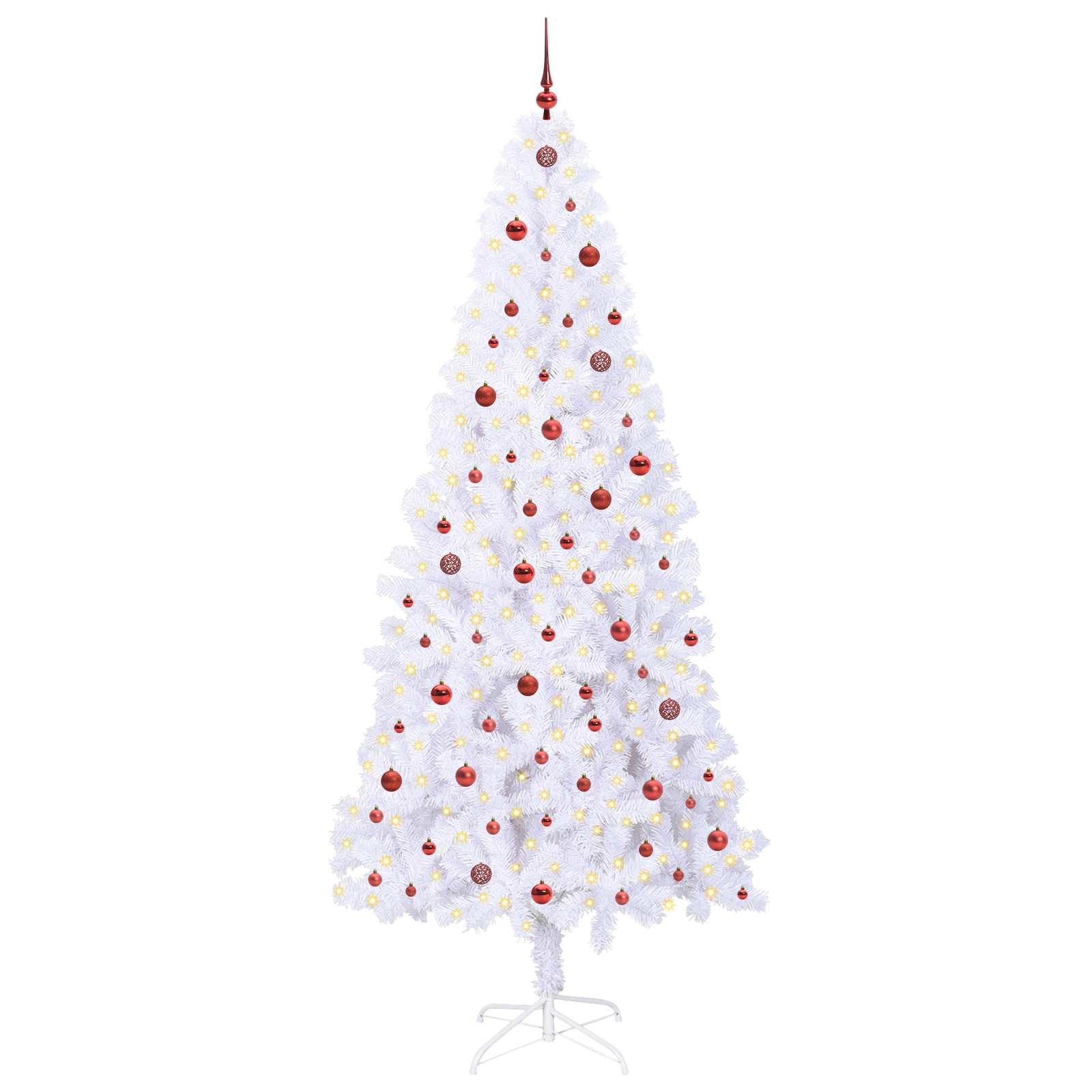 Sapin de Noël artificiel avec 300 LED Blanc 240 cm PVC et Acier - XIOS
