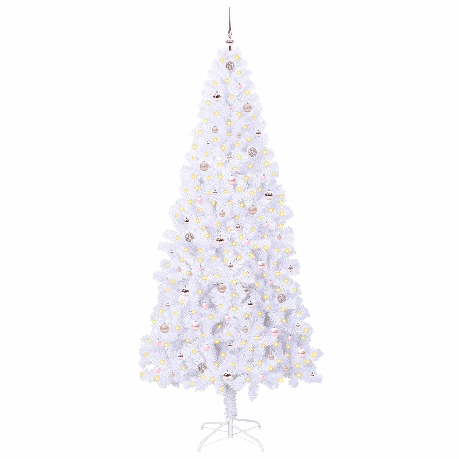 Sapin de Noël artificiel avec 300 LED Blanc 240 cm PVC et Acier - XIOS