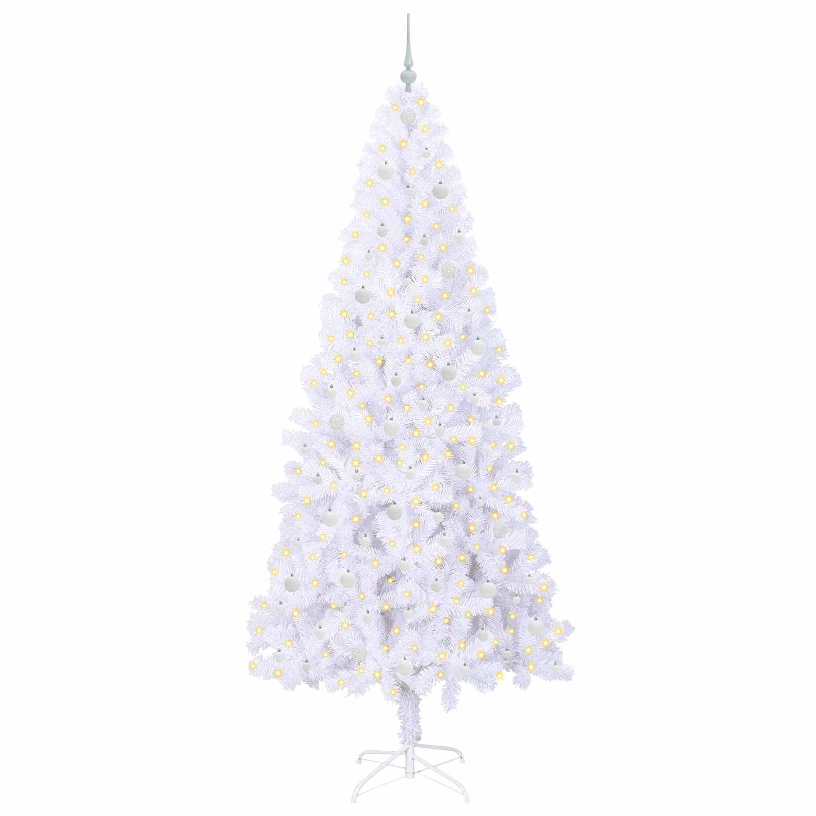 Sapin de Noël artificiel avec 300 LED Blanc 240 cm PVC et Acier - XIOS