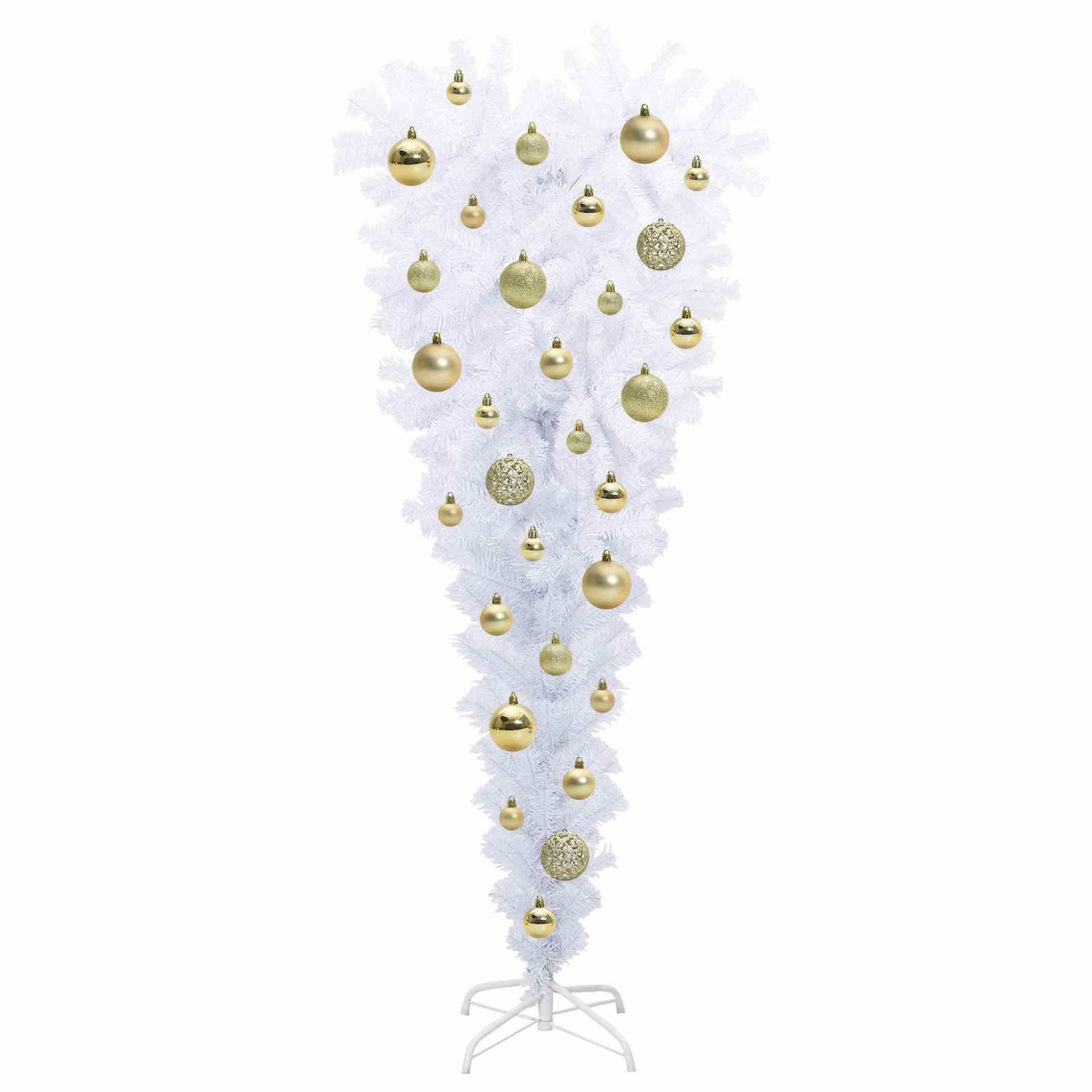 Sapin de Noël artificiel avec 150 LED Blanc 120 cm PVC et Acier