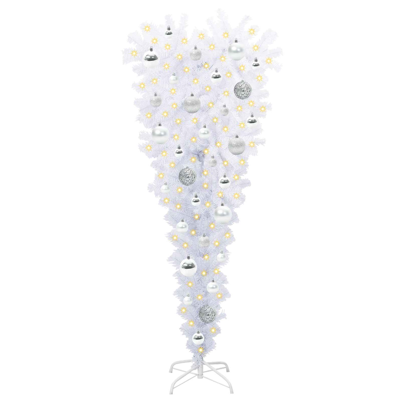 Sapin de Noël artificiel avec 150 LED Blanc 120 cm PVC et Acier - XIOS