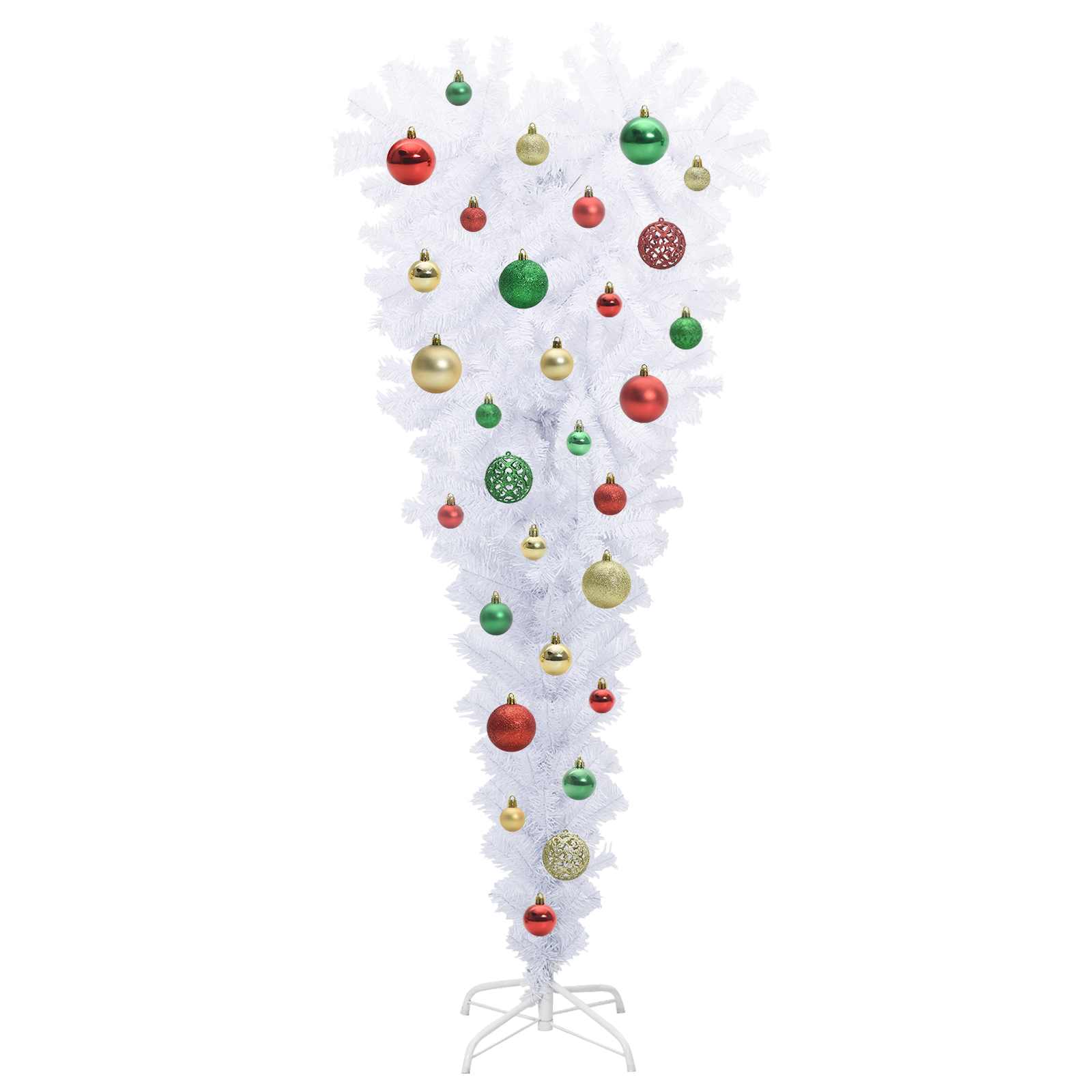 Sapin de Noël artificiel avec 150 LED Blanc 120 cm PVC et Acier