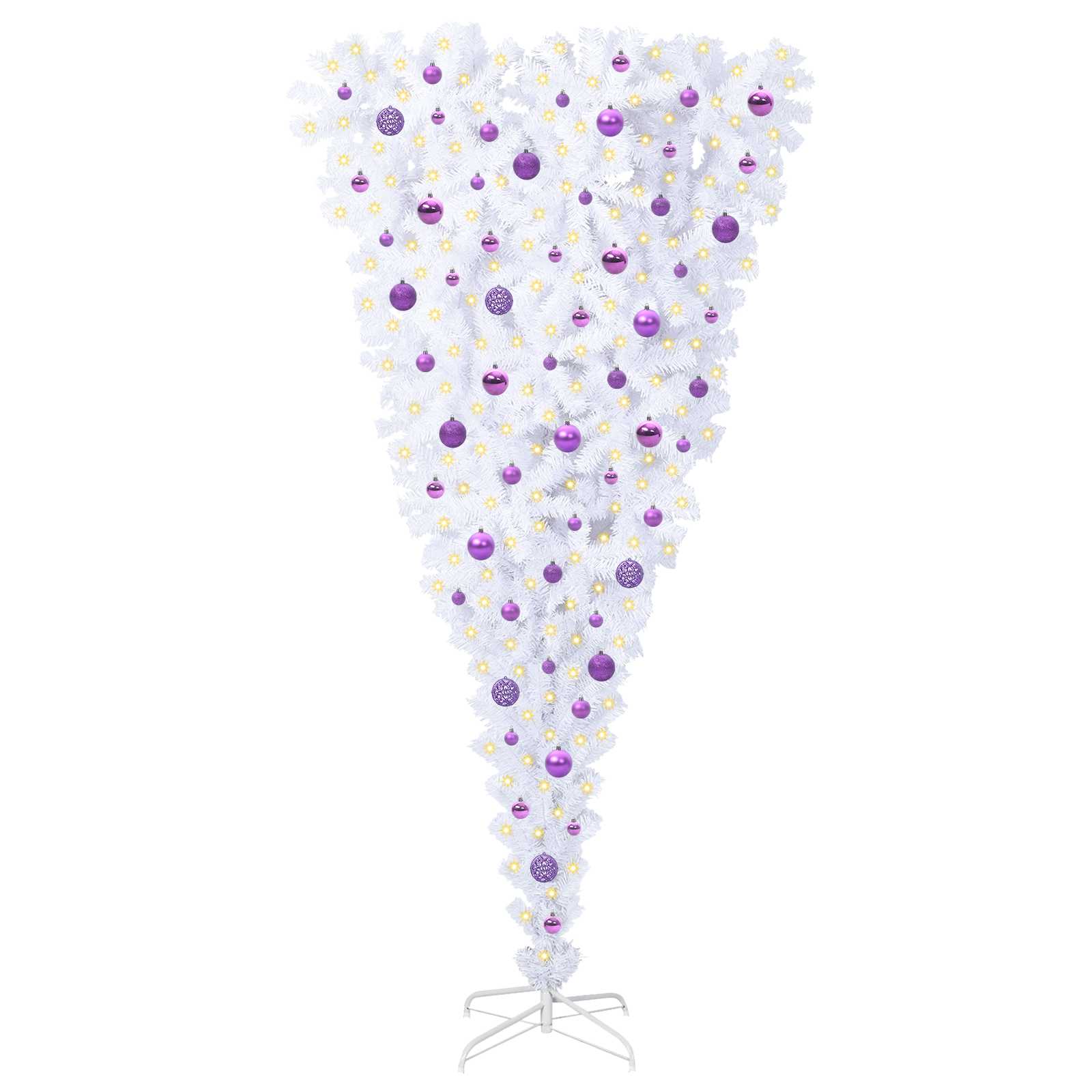 Sapin de Noël artificiel avec 300 LED Blanc 210 cm PVC et Acier - XIOS