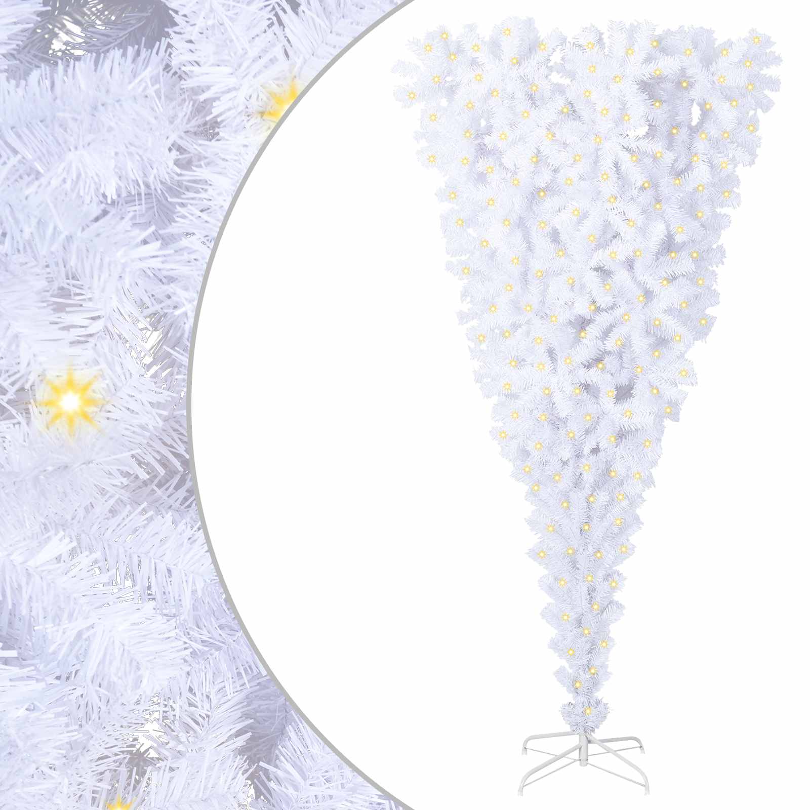 Sapin de Noël artificiel avec 300 LED Blanc 240 cm PVC et Acier - XIOS