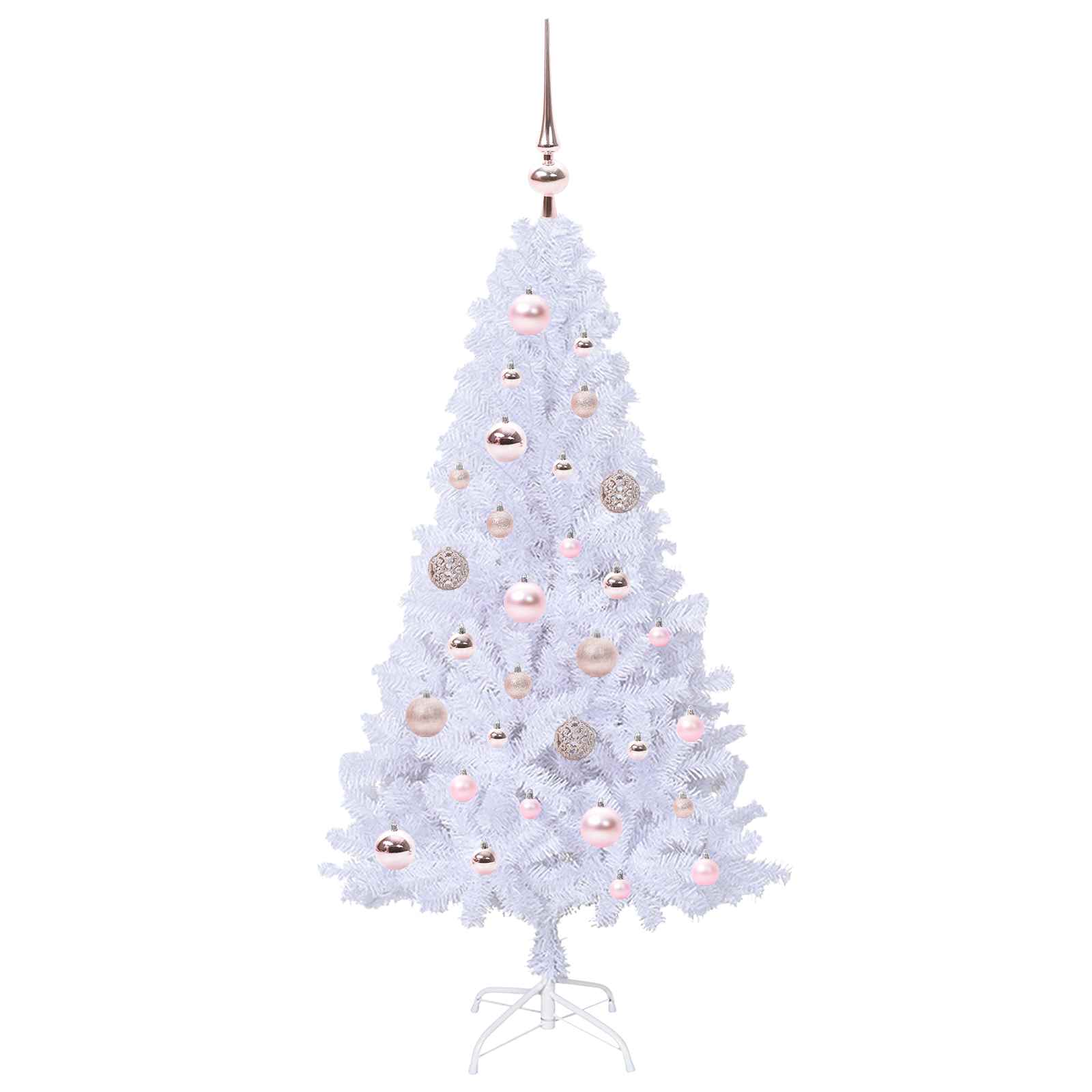 Sapin de Noël artificiel avec 150 LED Blanc 120 cm PVC et Acier - XIOS