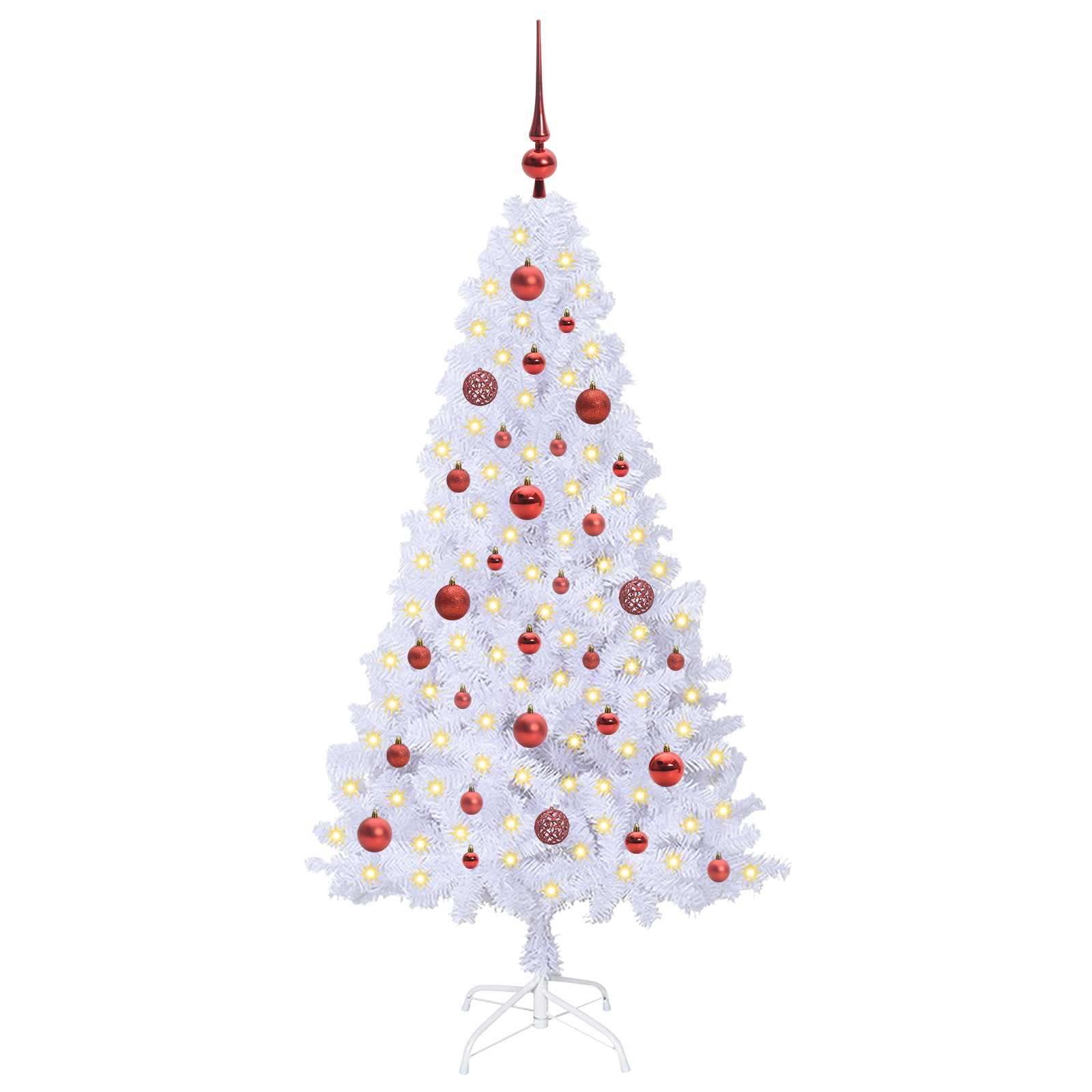 Sapin de Noël artificiel avec 150 LED Blanc 150 cm PVC et Acier - XIOS