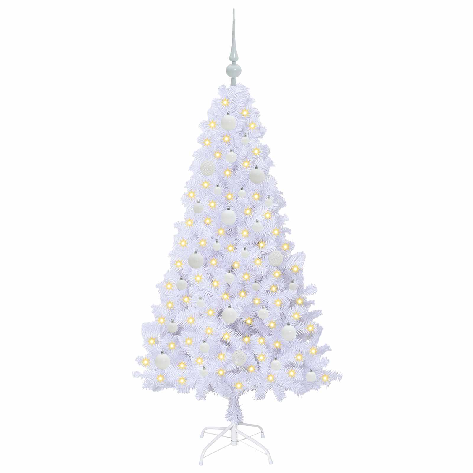 Sapin de Noël artificiel avec 150 LED Blanc 150 cm PVC et Acier - XIOS