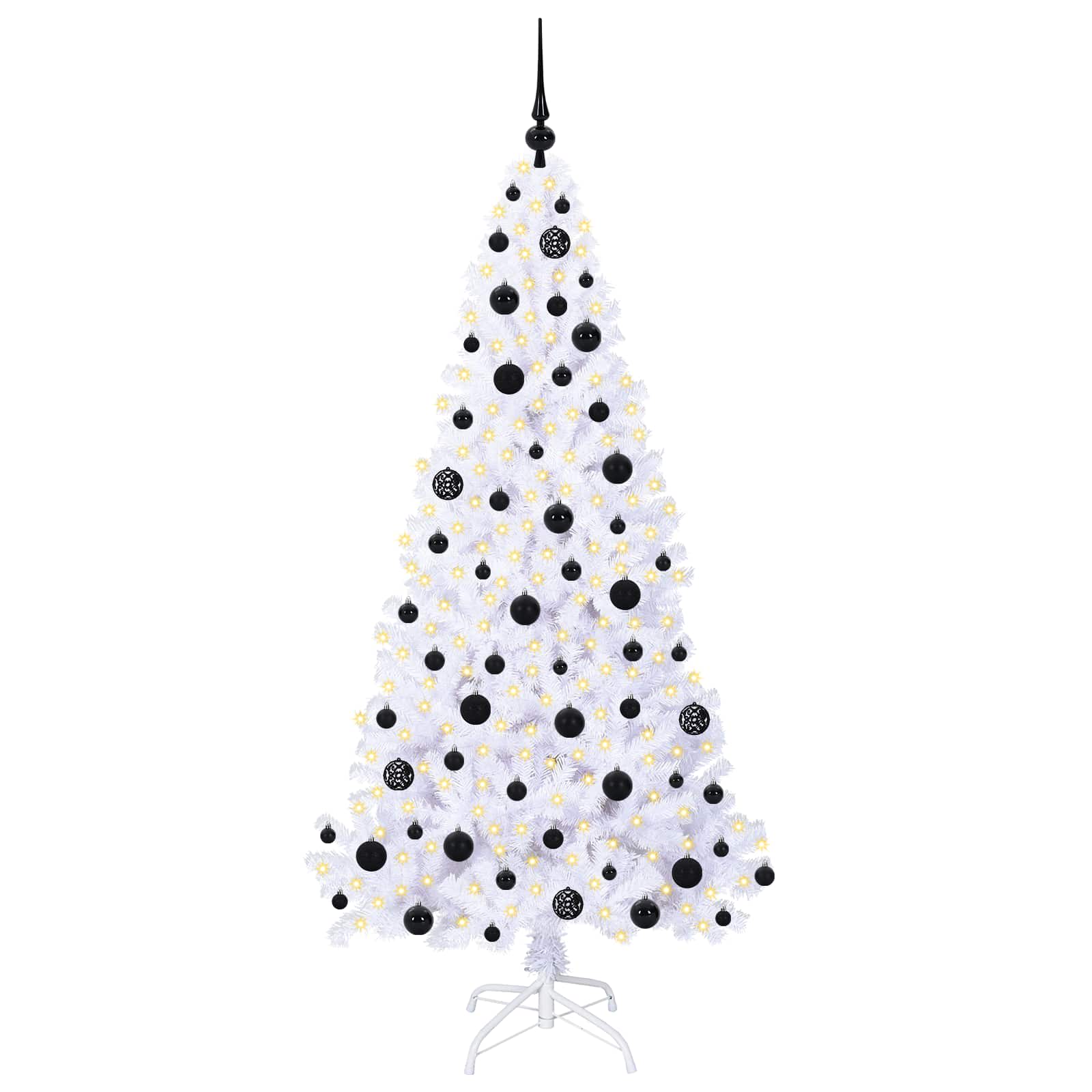 Sapin de Noël artificiel avec 300 LED Blanc 180 cm PVC et Acier - XIOS