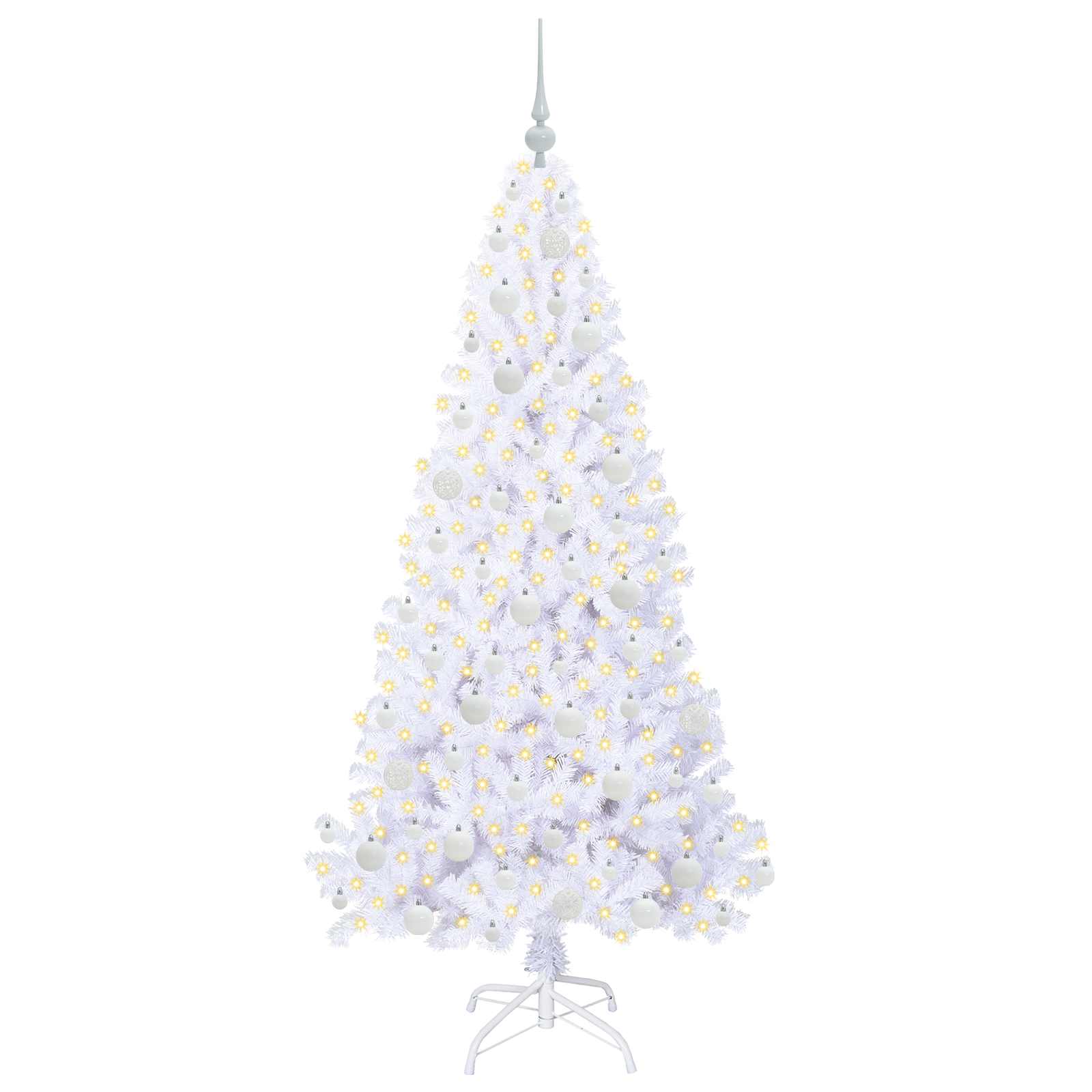 Sapin de Noël artificiel avec 300 LED Blanc 180 cm PVC et Acier - XIOS