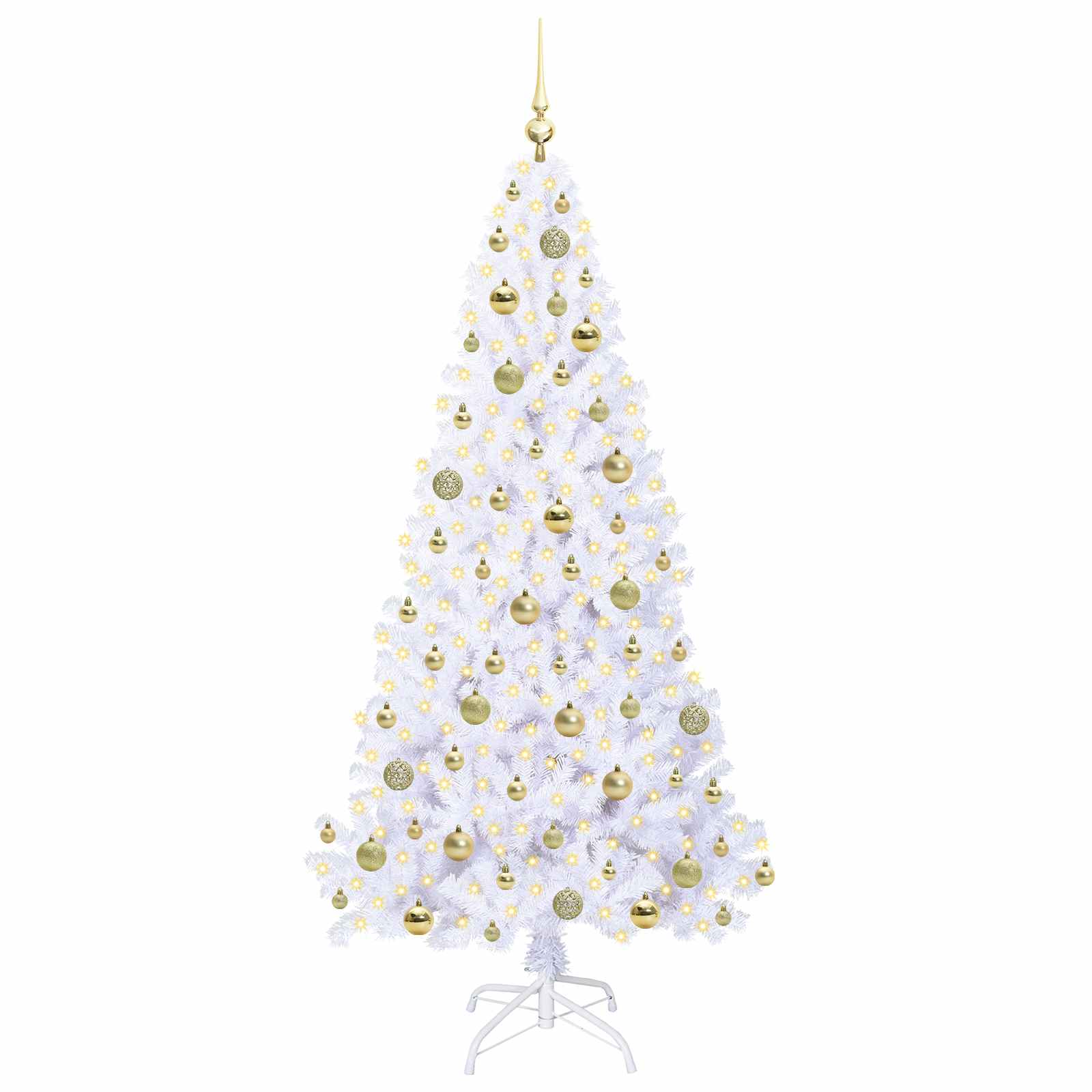 Sapin de Noël artificiel avec 300 LED Blanc 180 cm PVC et Acier - XIOS
