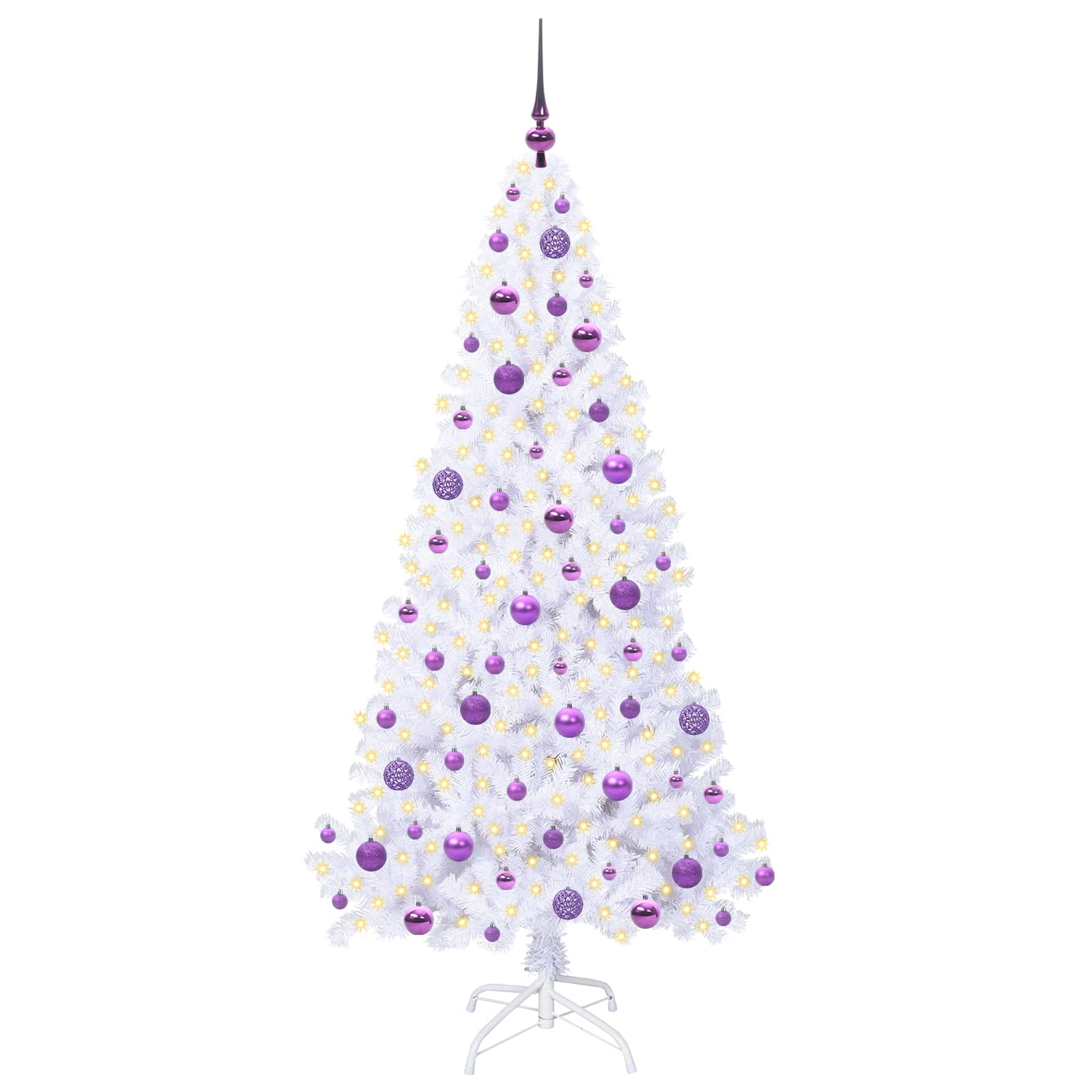 Sapin de Noël artificiel avec 300 LED Blanc 180 cm PVC et Acier - XIOS